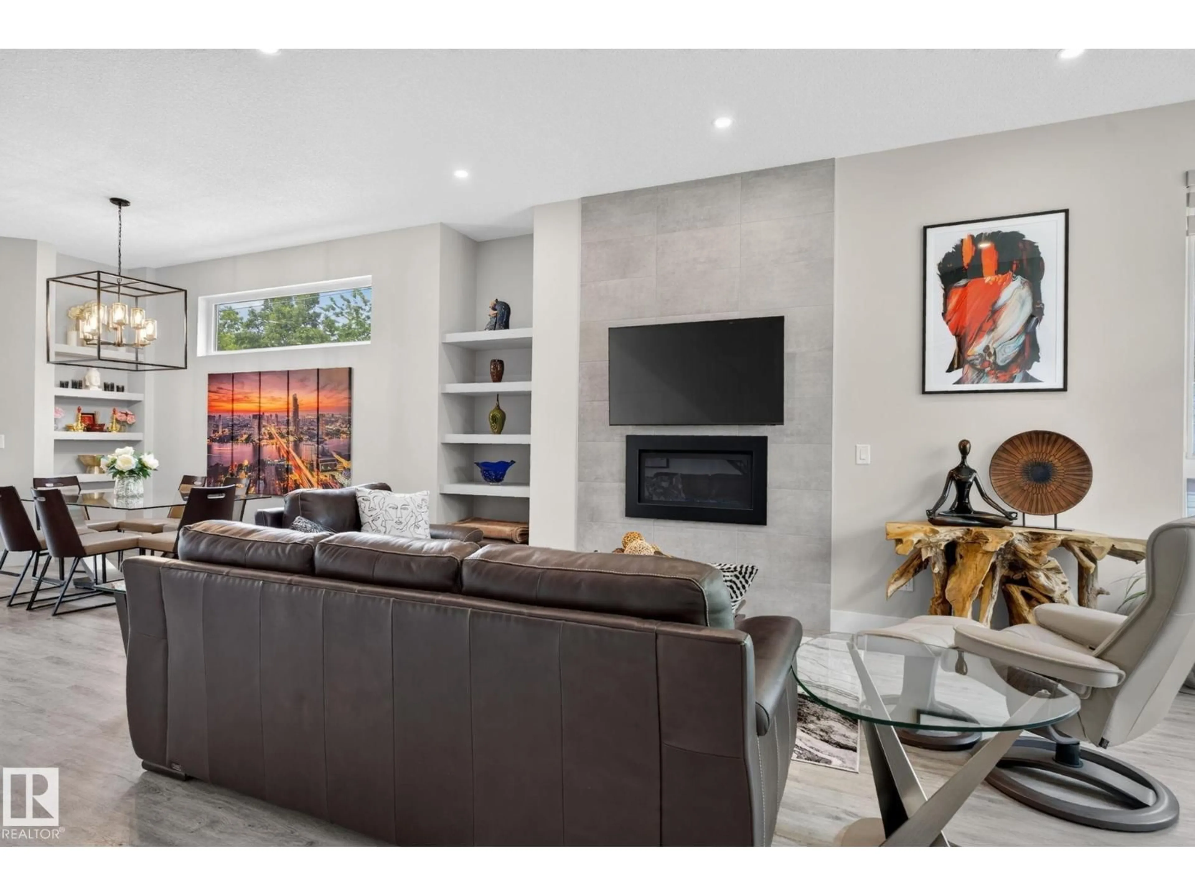 Living room with furniture, ceramic/tile floor for NW - 10358 146 ST, Edmonton Alberta T5N3A2