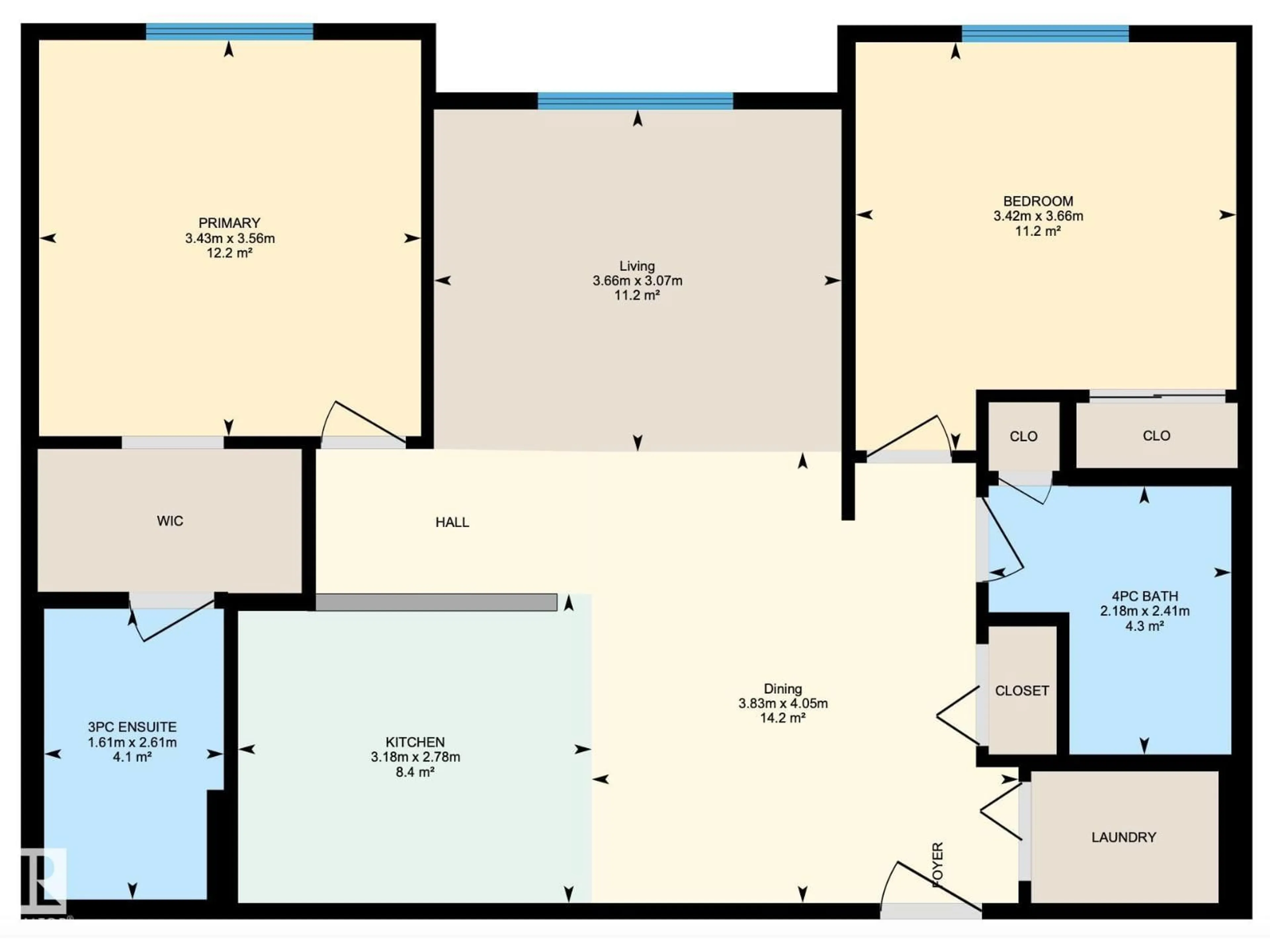 Floor plan for 103 - 304 AMBLESIDE LINK LI, Edmonton Alberta T6W0V2