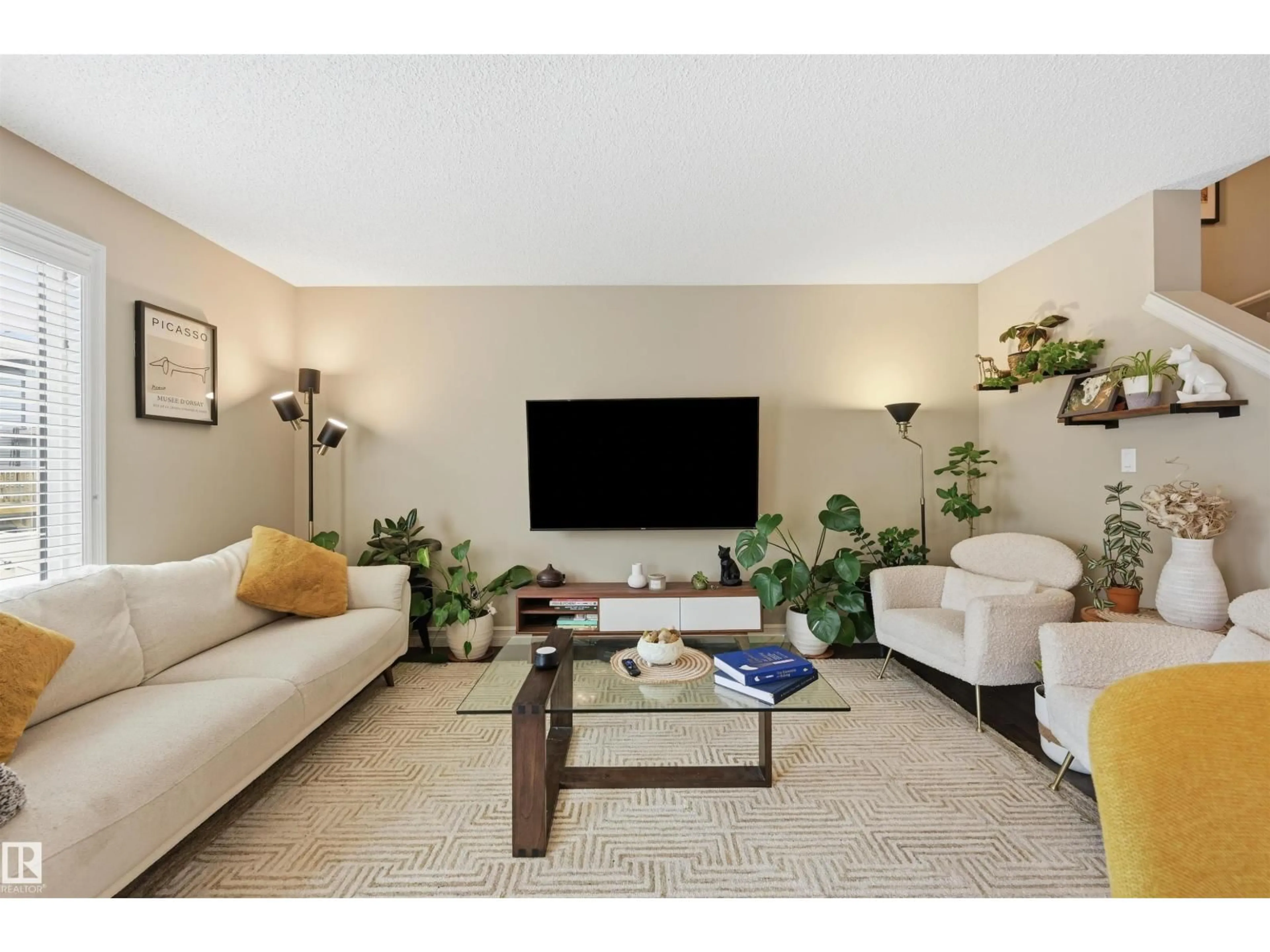 Living room with furniture, unknown for #11 - 5317 3 AV SW, Edmonton Alberta T6X0W7