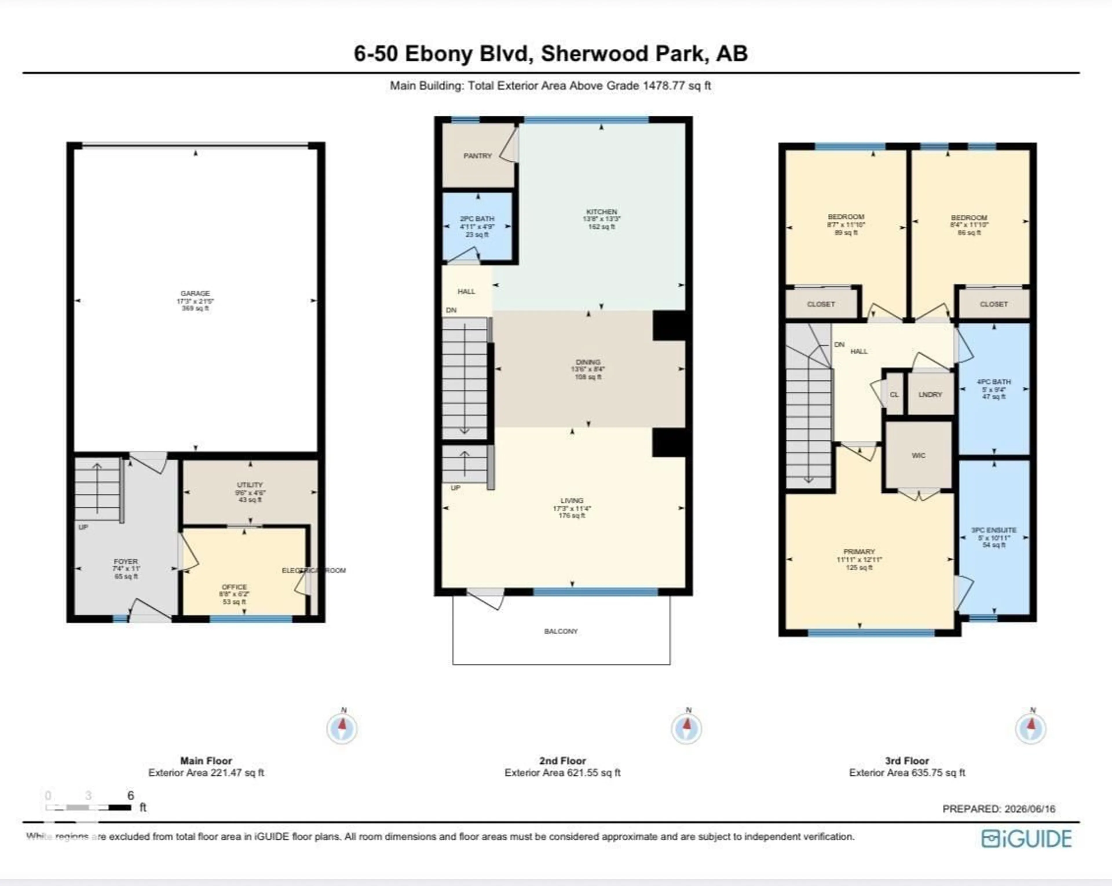 Floor plan for #6 - 50 EBONY BV, Sherwood Park Alberta T8H2X4