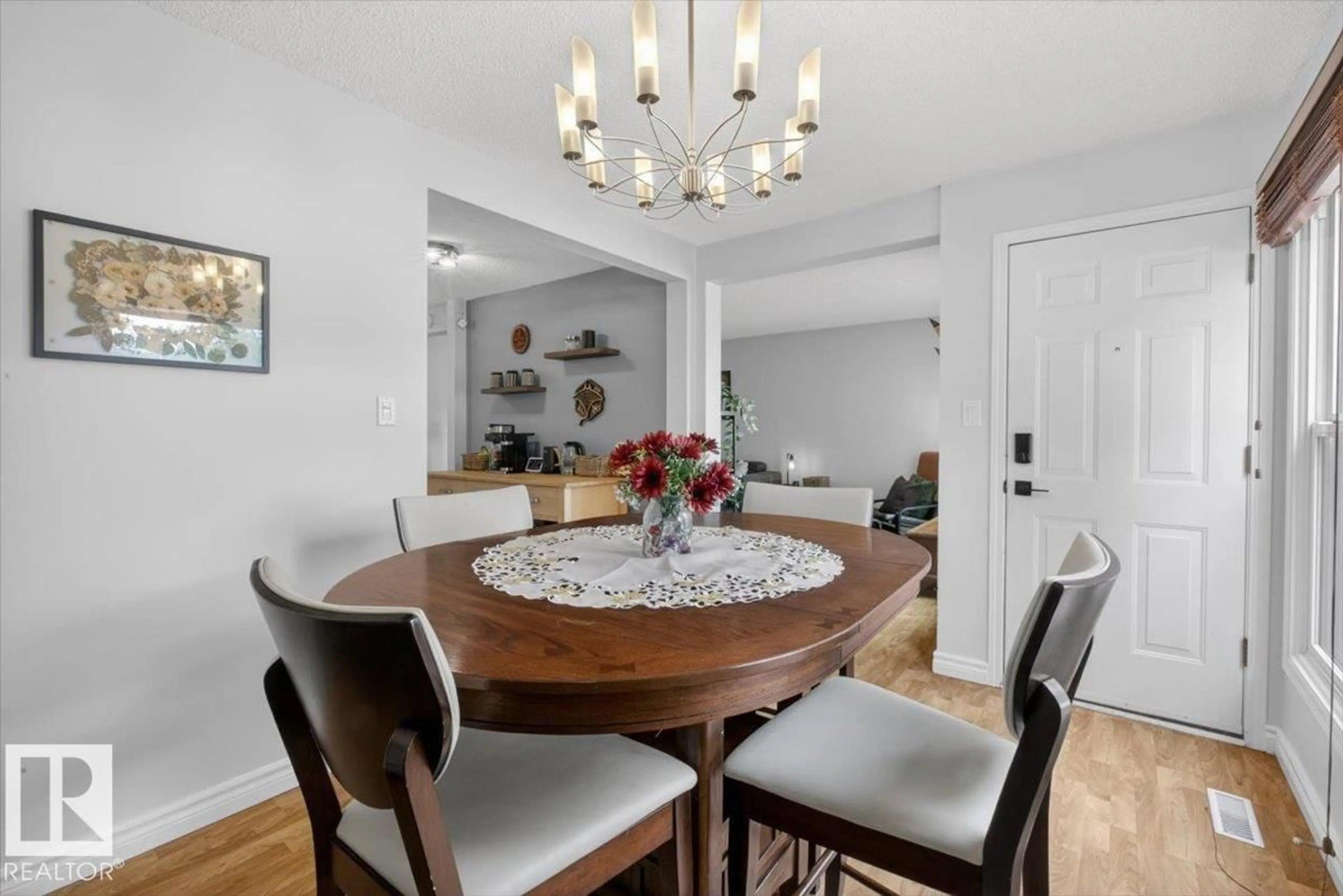 Dining room, wood/laminate floor for 2 GRANDVIEW RG, St. Albert Alberta T8N1T3