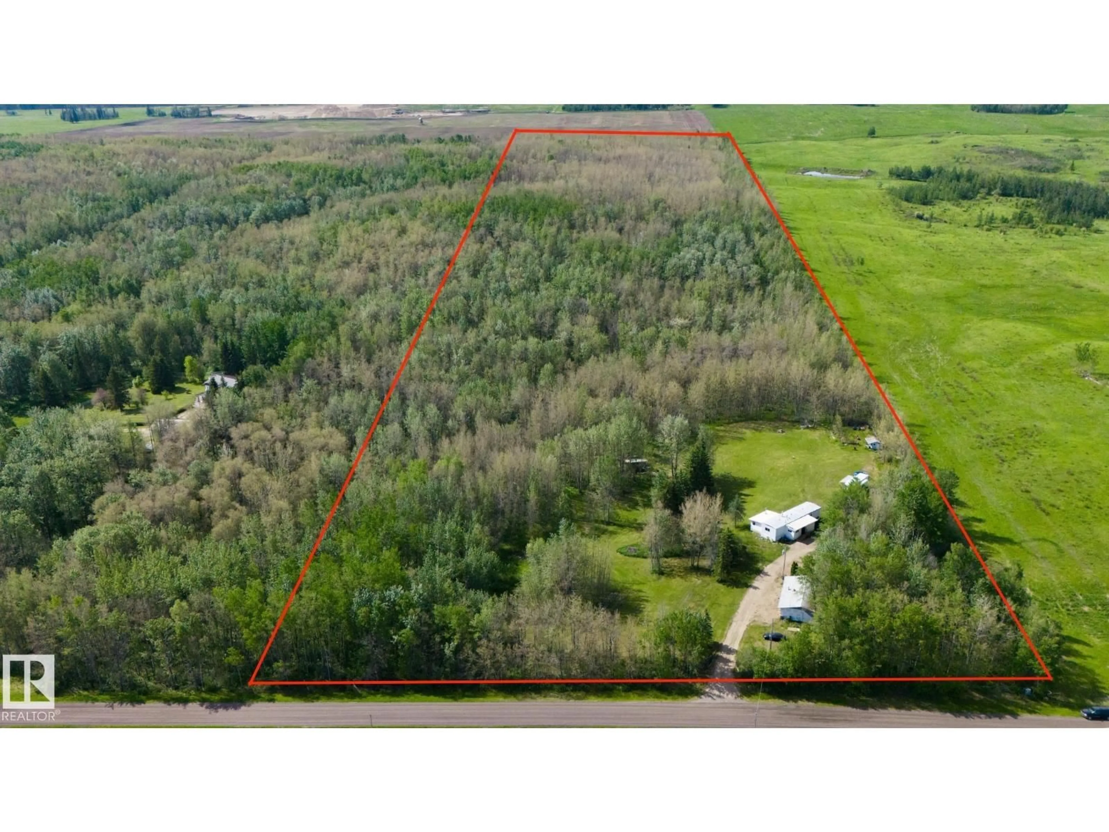 A pic from outside/outdoor area/front of a property/back of a property/a pic from drone, forest/trees view for 5115 TWP ROAD 540, Rural Lac Ste. Anne County Alberta T0E0V0