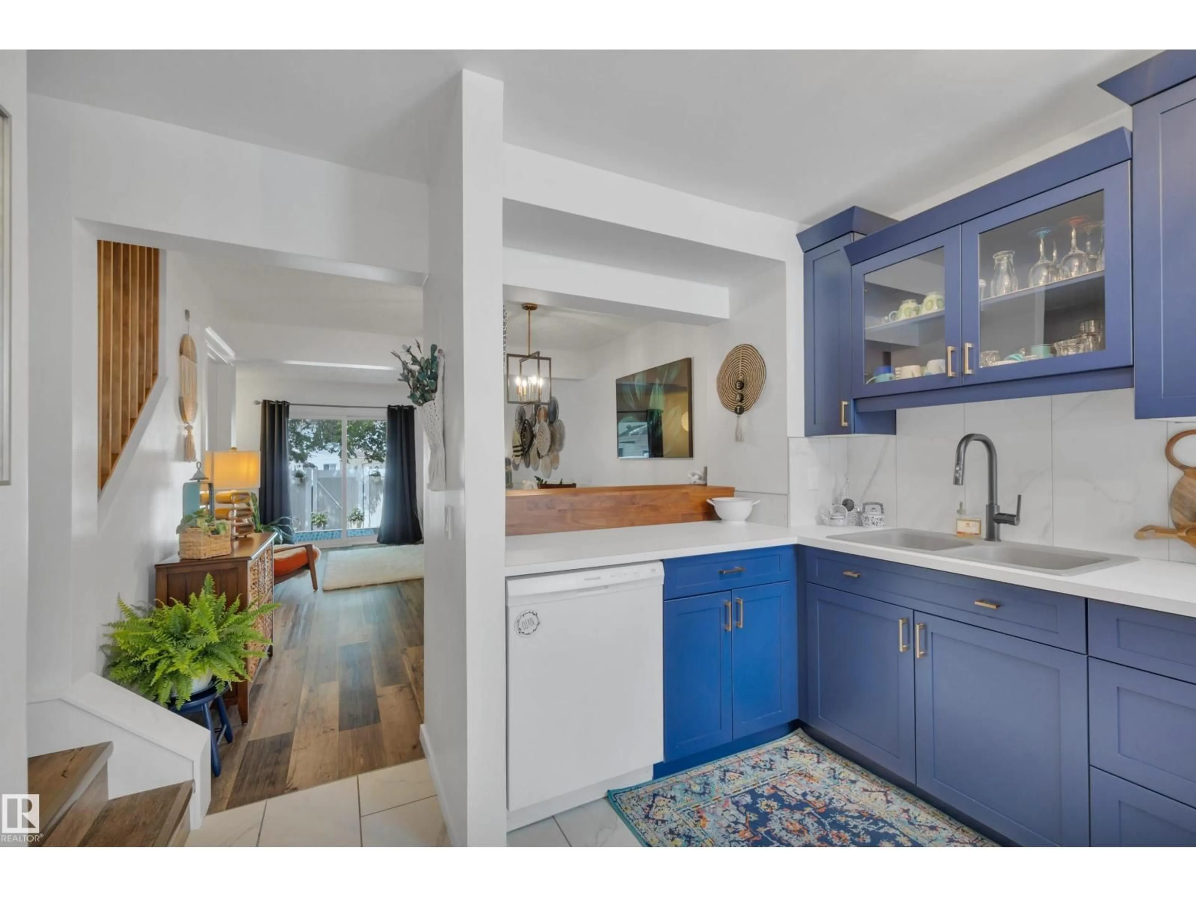Open concept kitchen, ceramic/tile floor for #44 - 2024 57 ST, Edmonton Alberta T6L2Z3