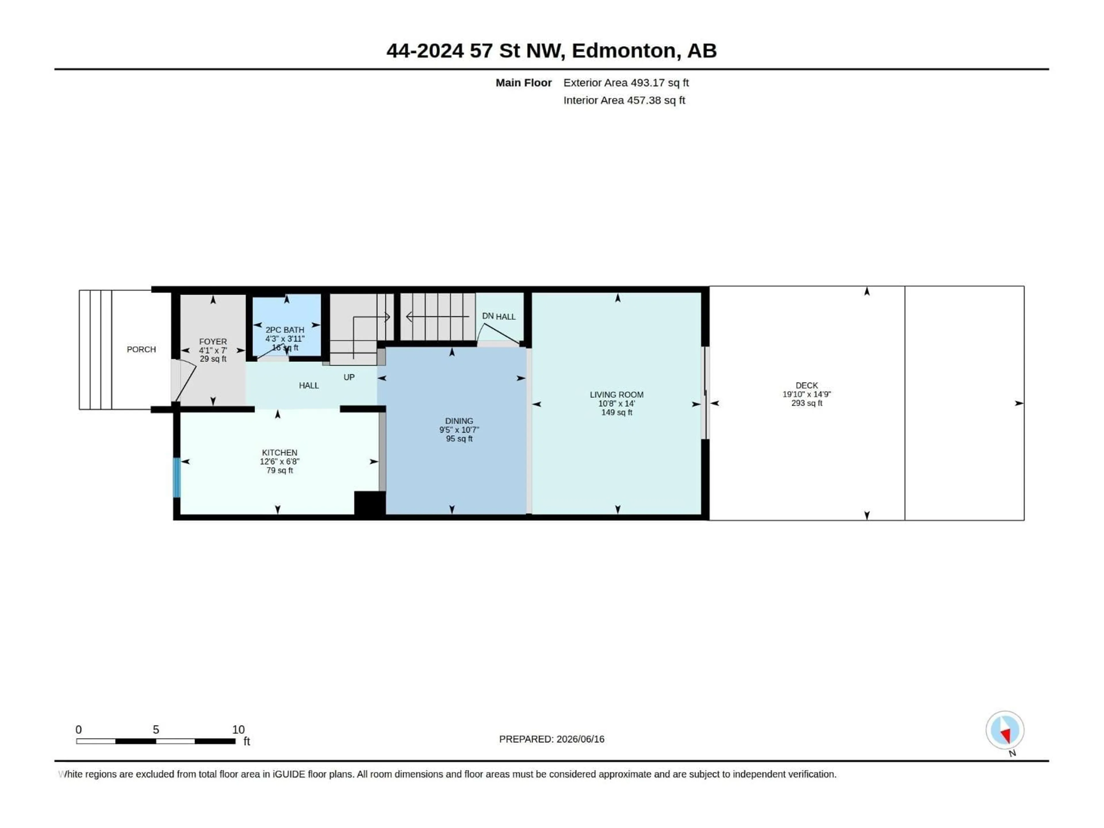 Floor plan for #44 - 2024 57 ST, Edmonton Alberta T6L2Z3