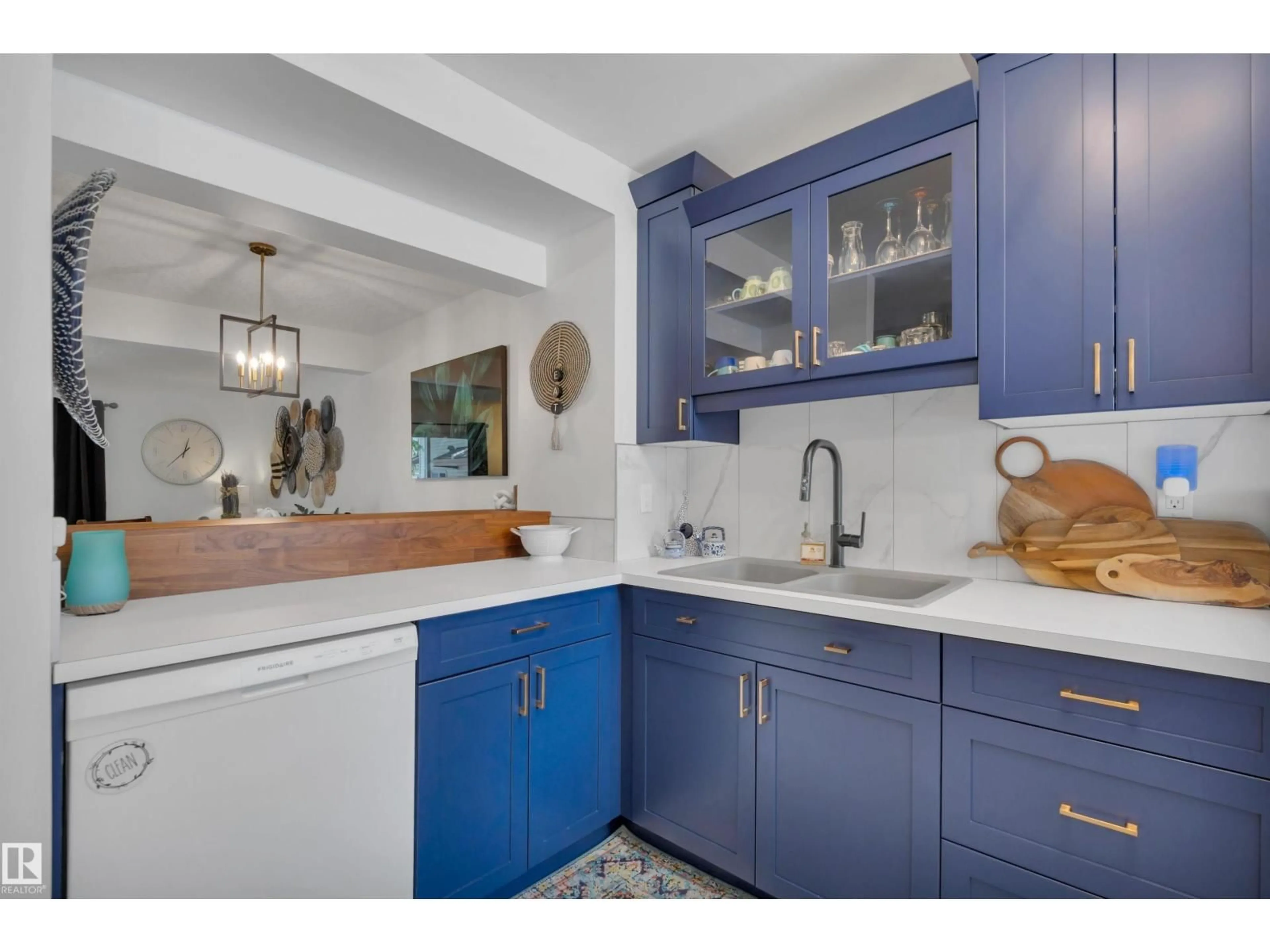 Open concept kitchen, ceramic/tile floor for #44 - 2024 57 ST, Edmonton Alberta T6L2Z3