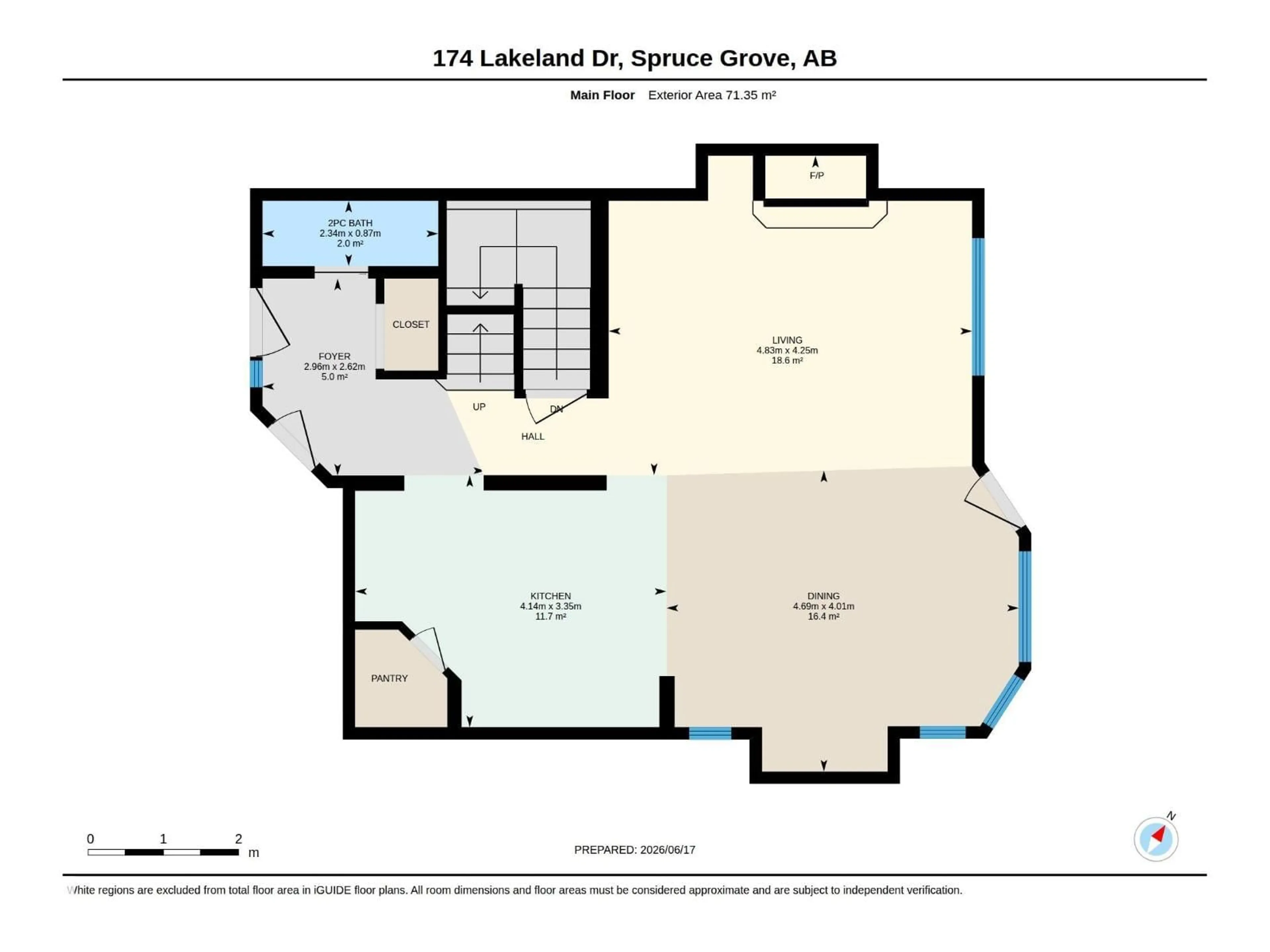 Floor plan for 174 LAKELAND DR, Spruce Grove Alberta T7X3Z8