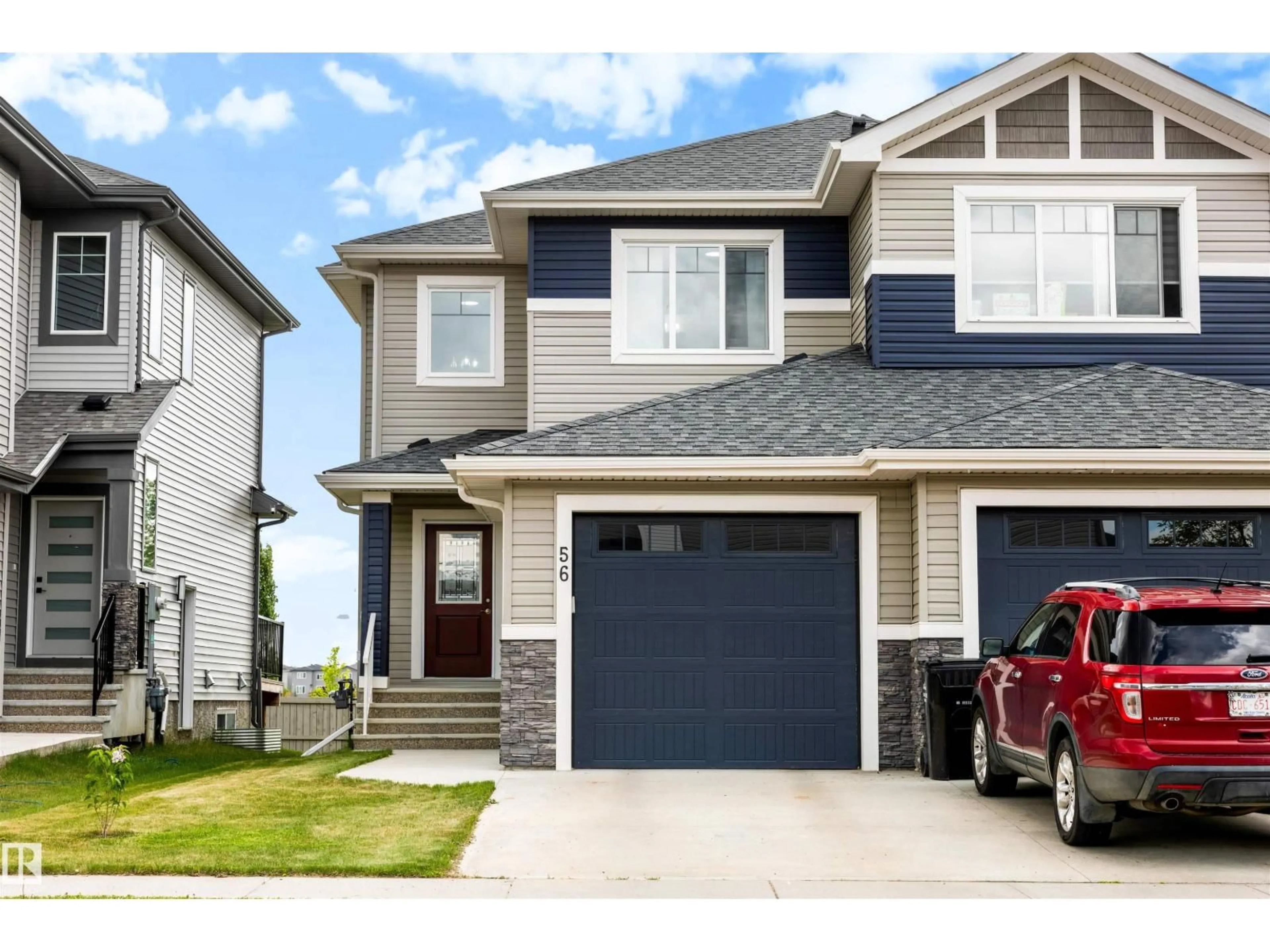 Home with vinyl exterior material, street for 56 MCLEAN BN, Leduc Alberta T9E1A3