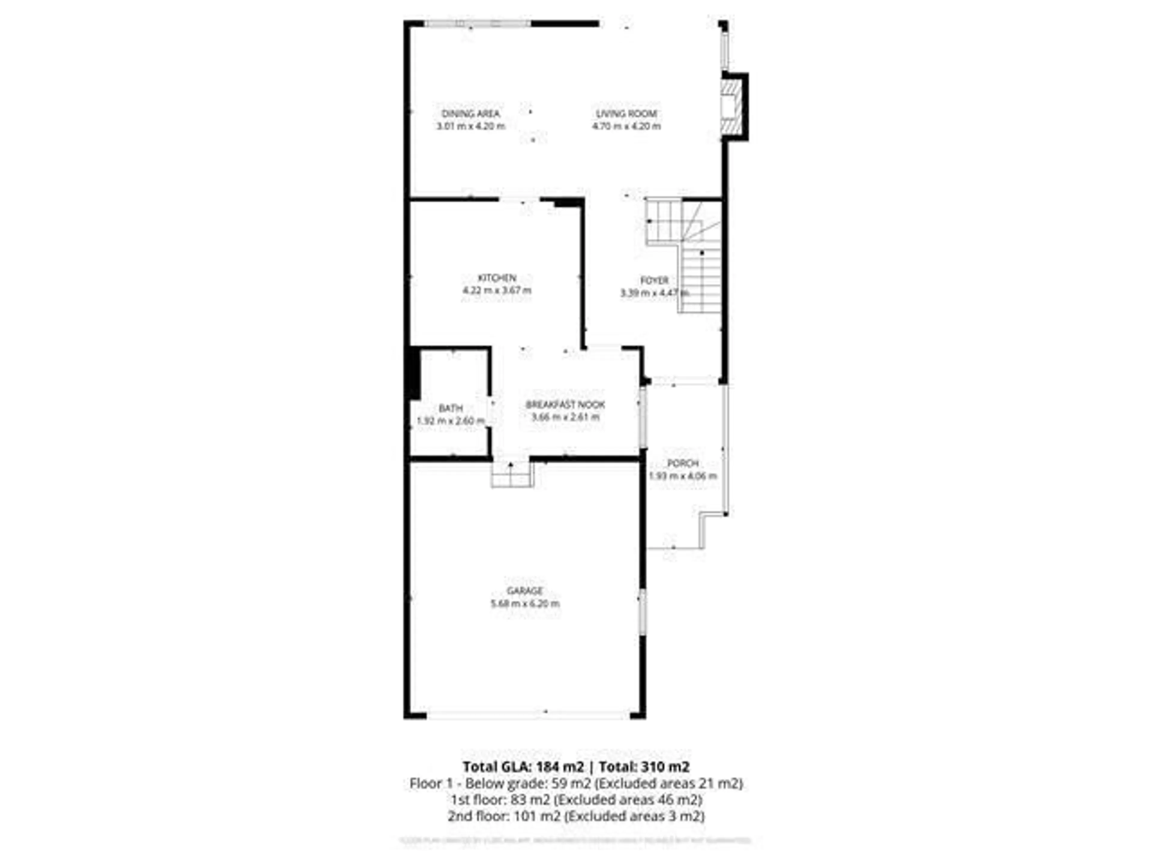 Floor plan for NW - 1035 109 ST, Edmonton Alberta T6J5G2