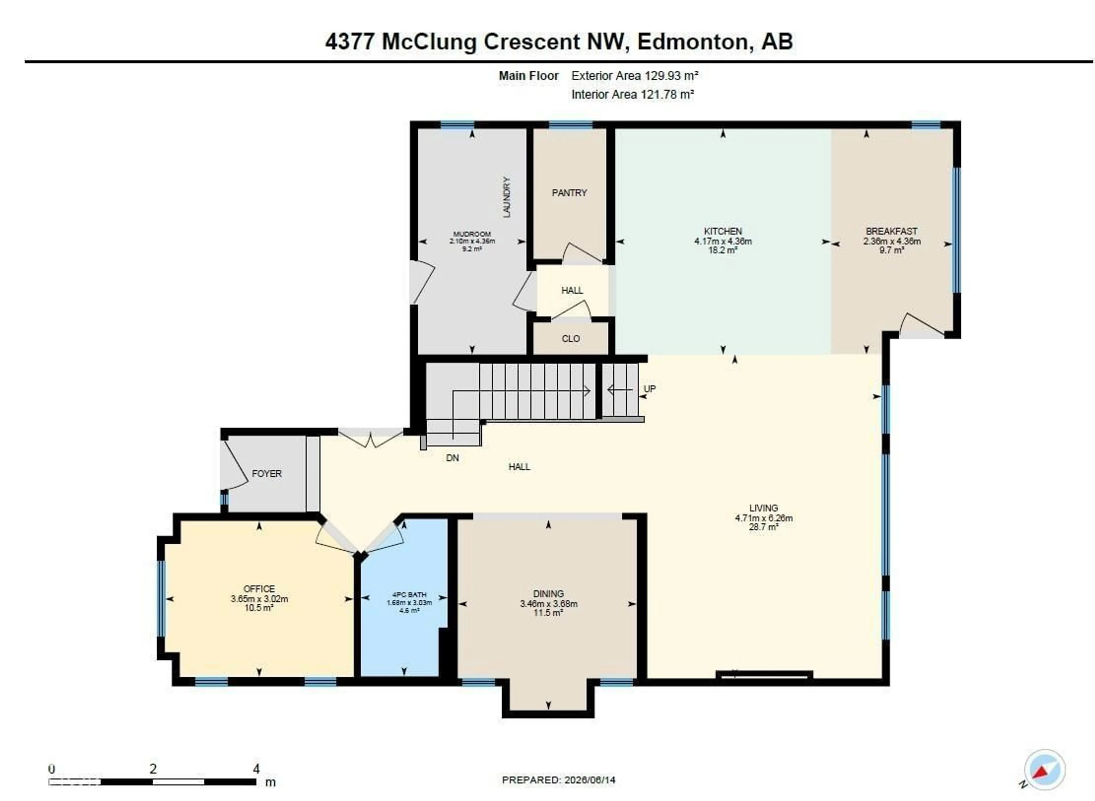 Floor plan for 4377 MCCLUNG CR, Edmonton Alberta T6R0M8