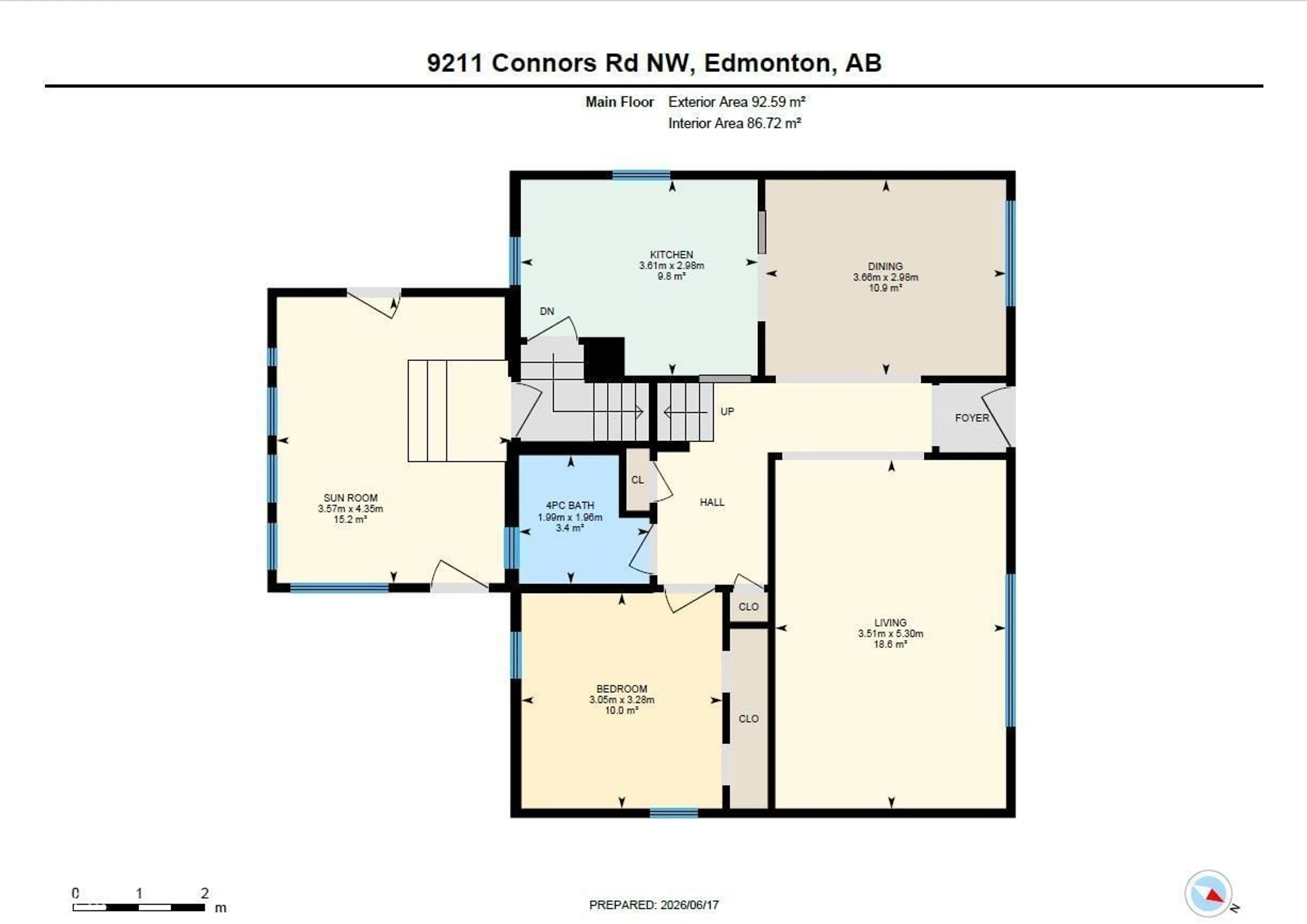 Floor plan for 9211 CONNORS RD, Edmonton Alberta T6C4B8