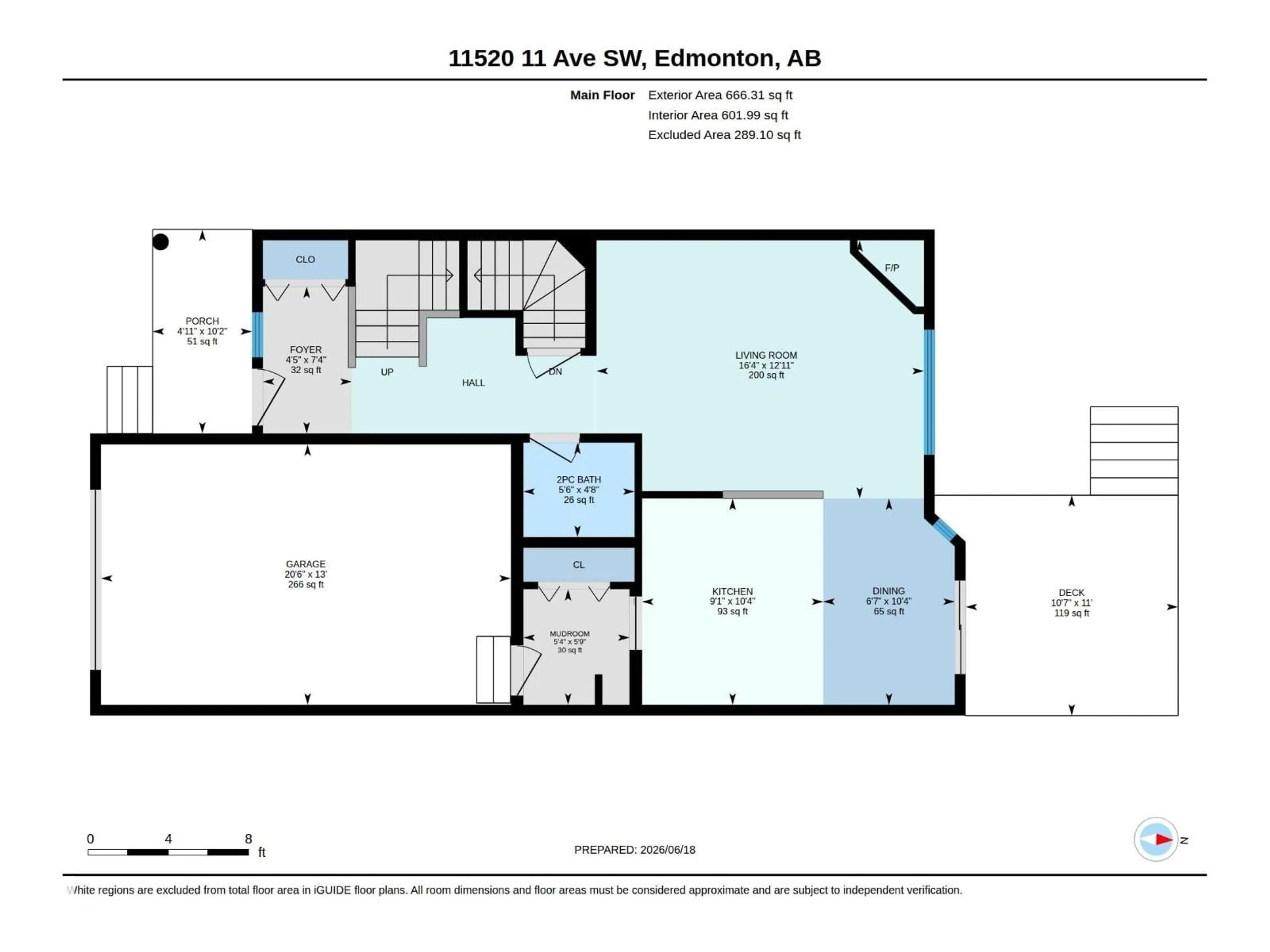 Floor plan for 11520 11 AV, Edmonton Alberta T6W1W7