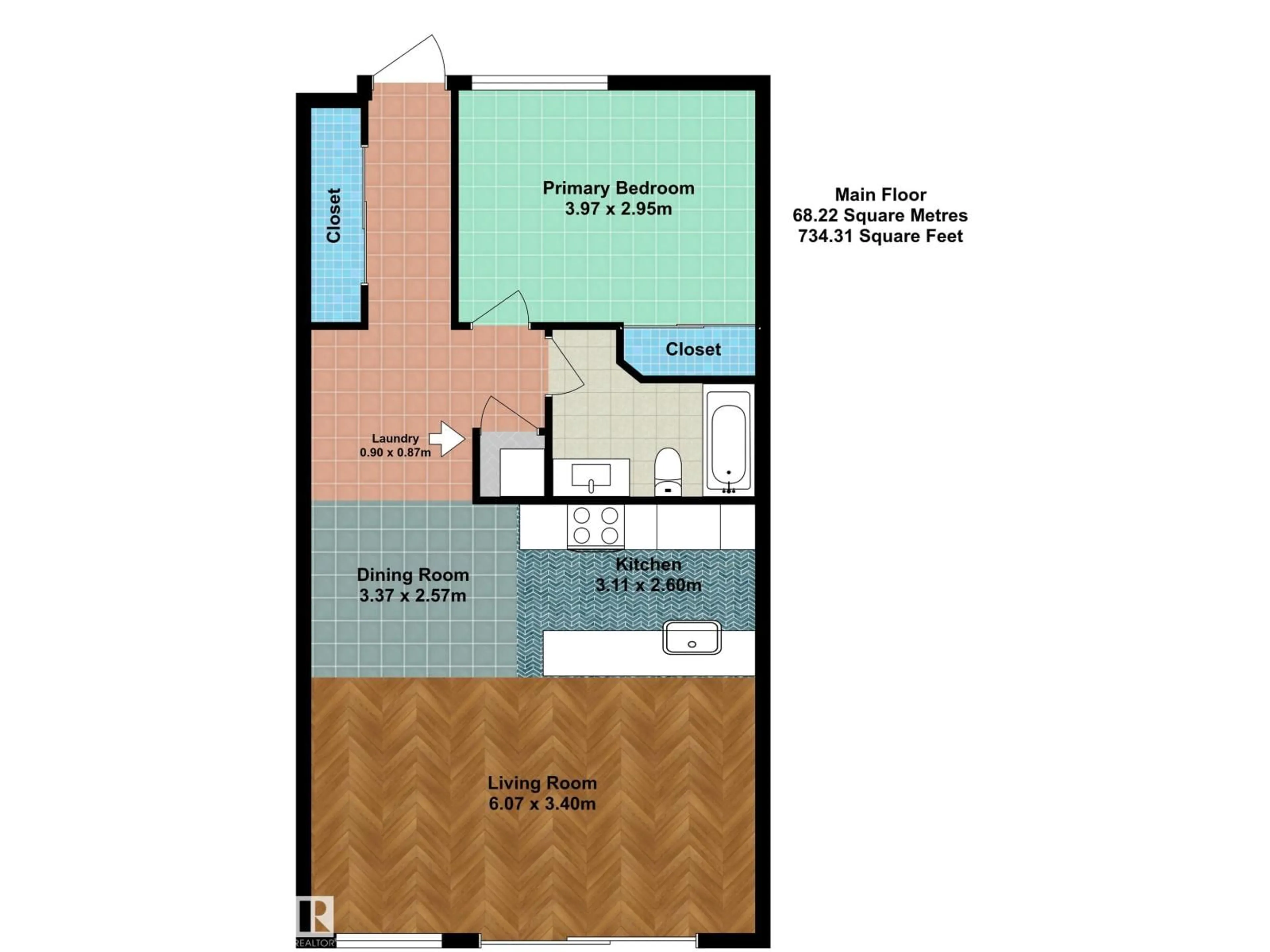 Floor plan for #109 - 9828 112 ST, Edmonton Alberta T5K1L4