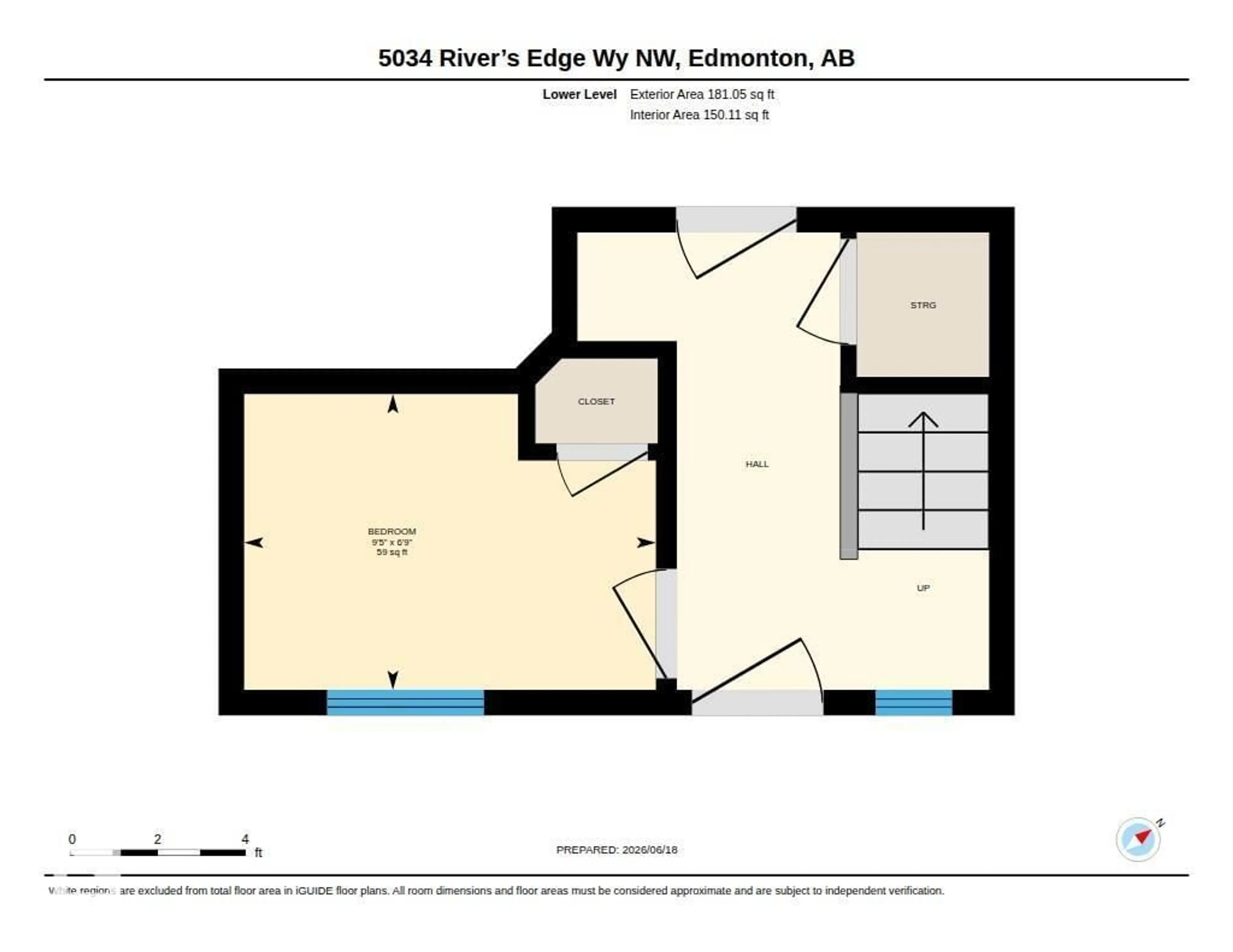 Floor plan for 5034 RIVERS EDGE WY, Edmonton Alberta T6M1P9