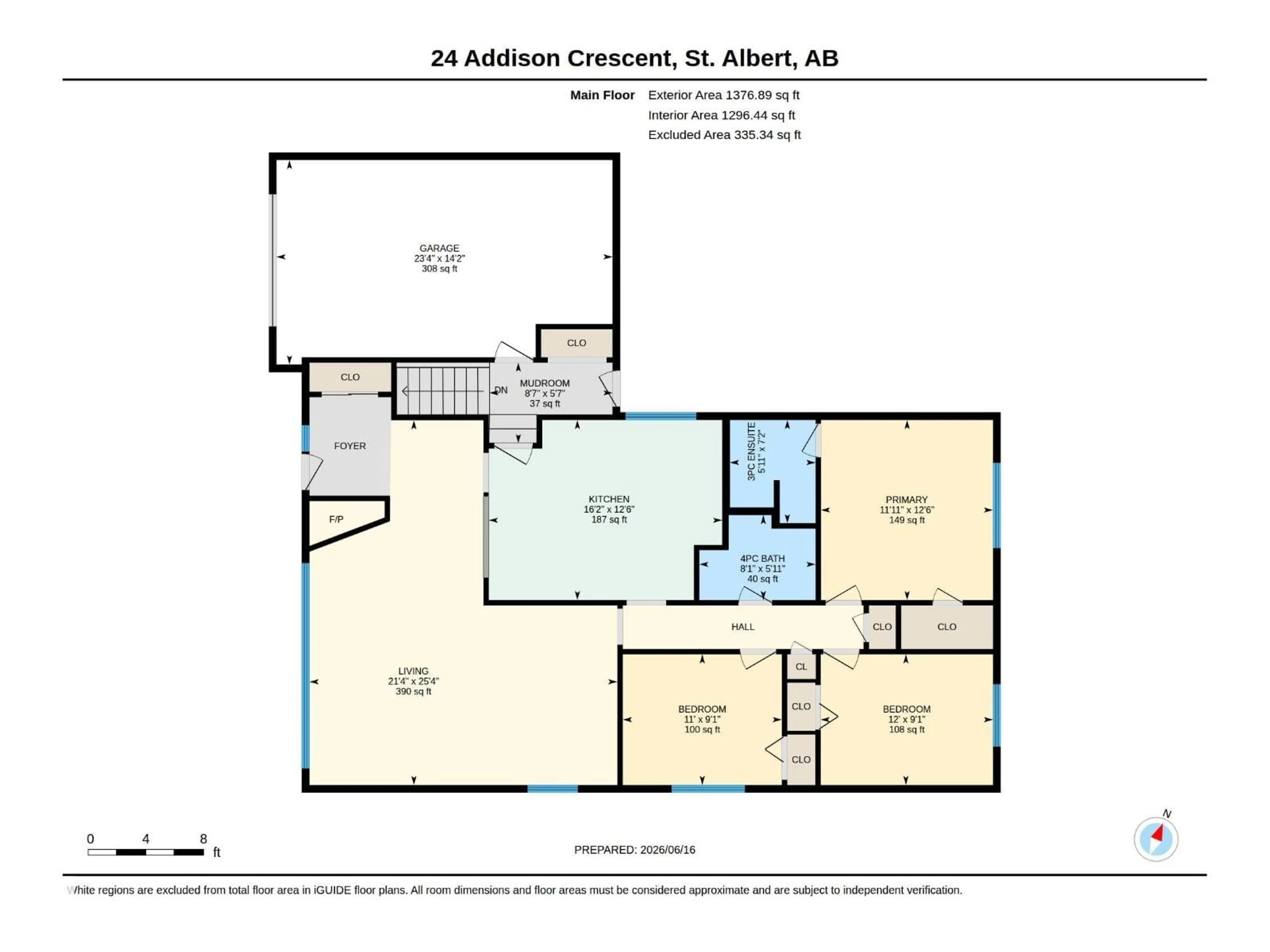 Floor plan for 24 ADDISON CR, St. Albert Alberta T8N2S1