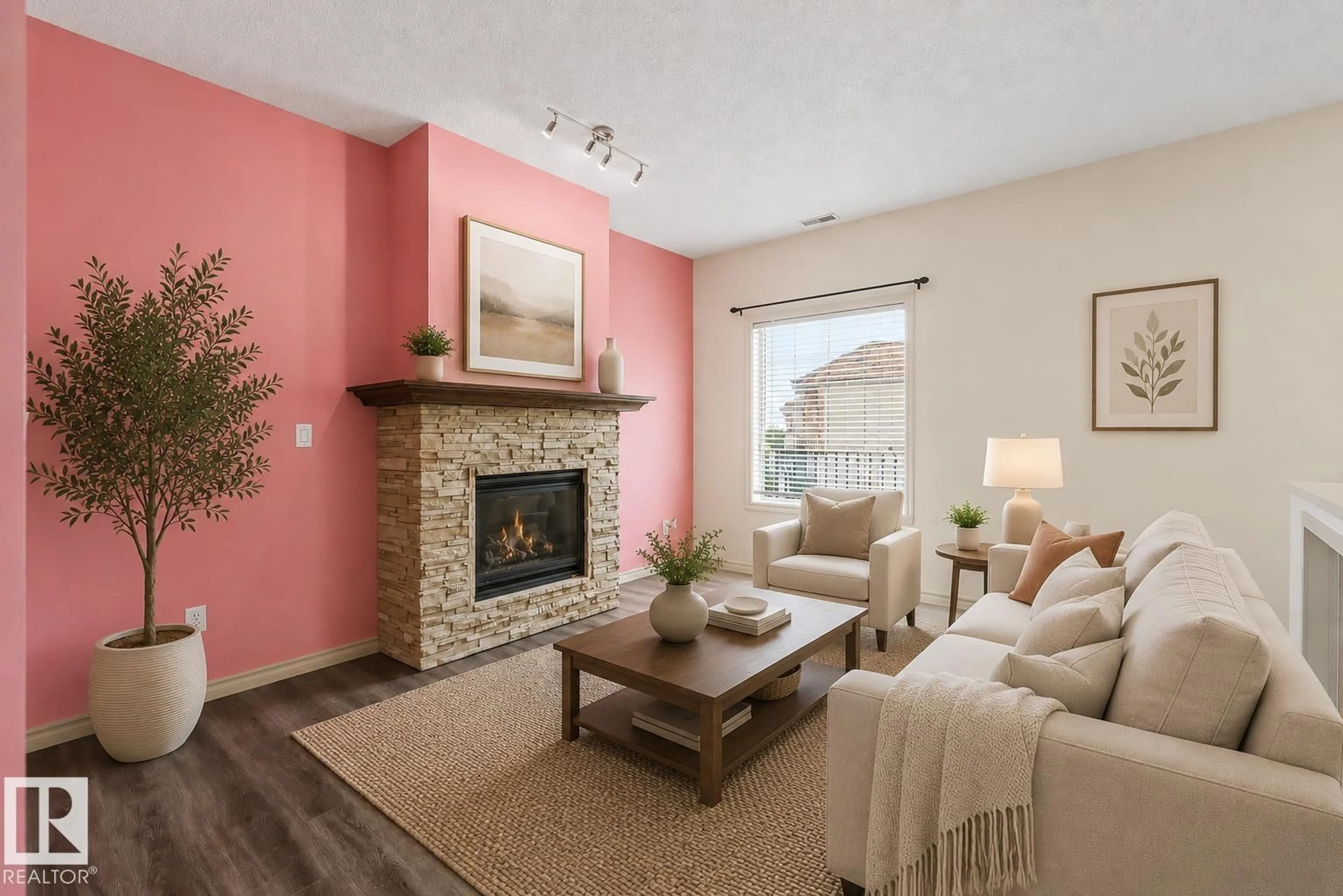 Living room with furniture, unknown for #92 - 13825 155 AV, Edmonton Alberta T6V0B8