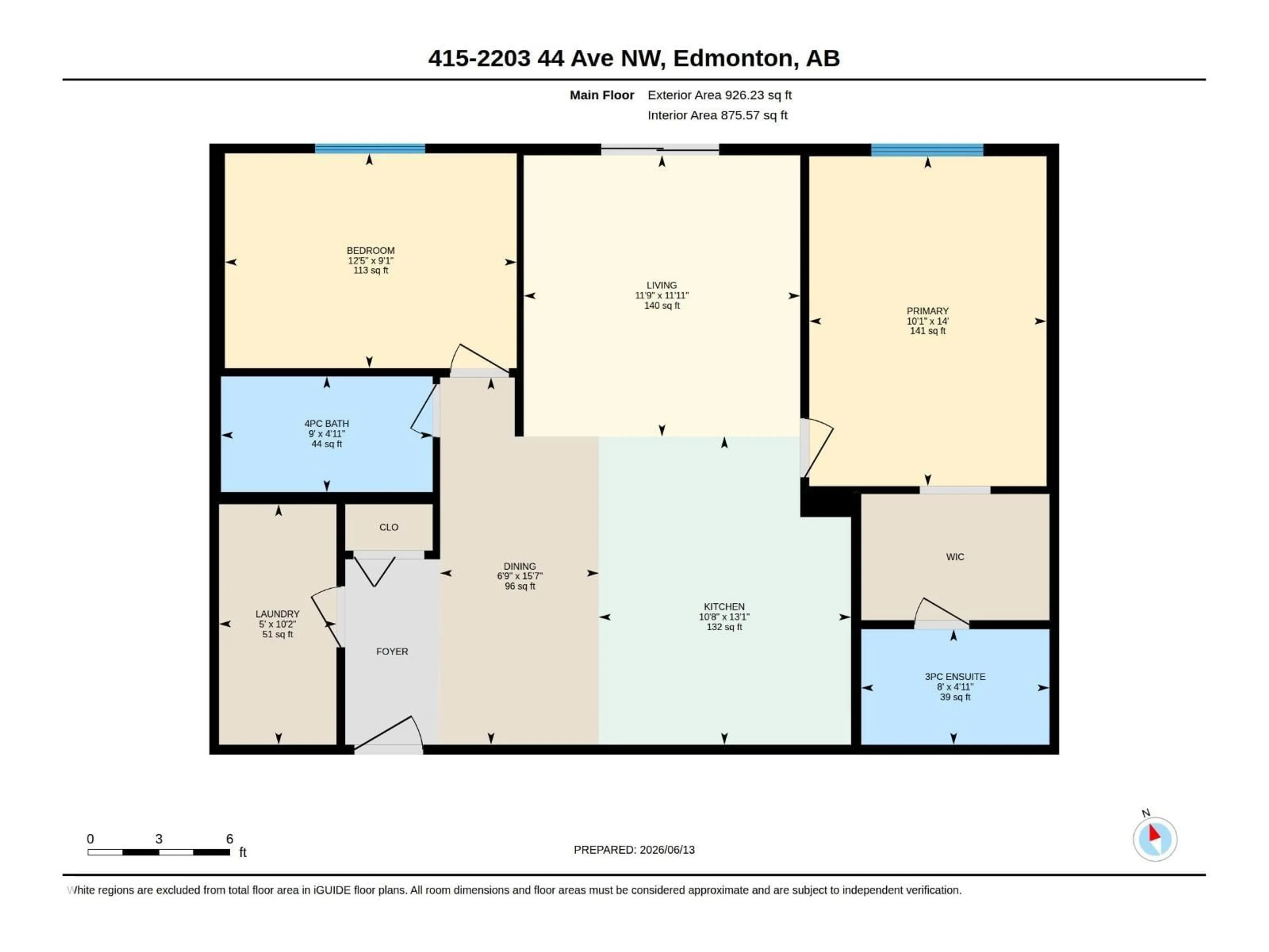 Floor plan for #415 - 2203 44 AVE NW, Edmonton Alberta T6T0T2