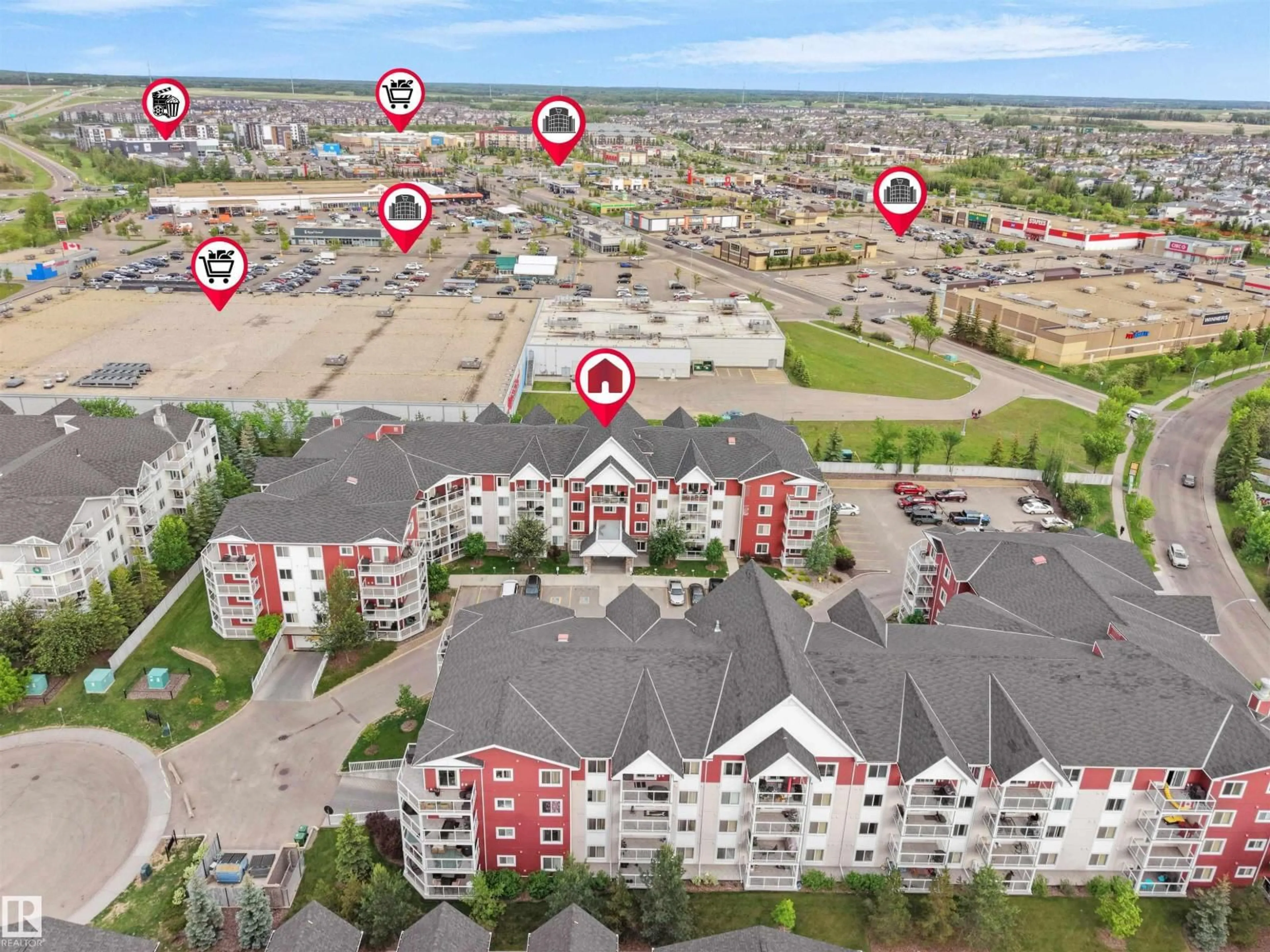 A pic from outside/outdoor area/front of a property/back of a property/a pic from drone, unknown for #415 - 2203 44 AVE NW, Edmonton Alberta T6T0T2