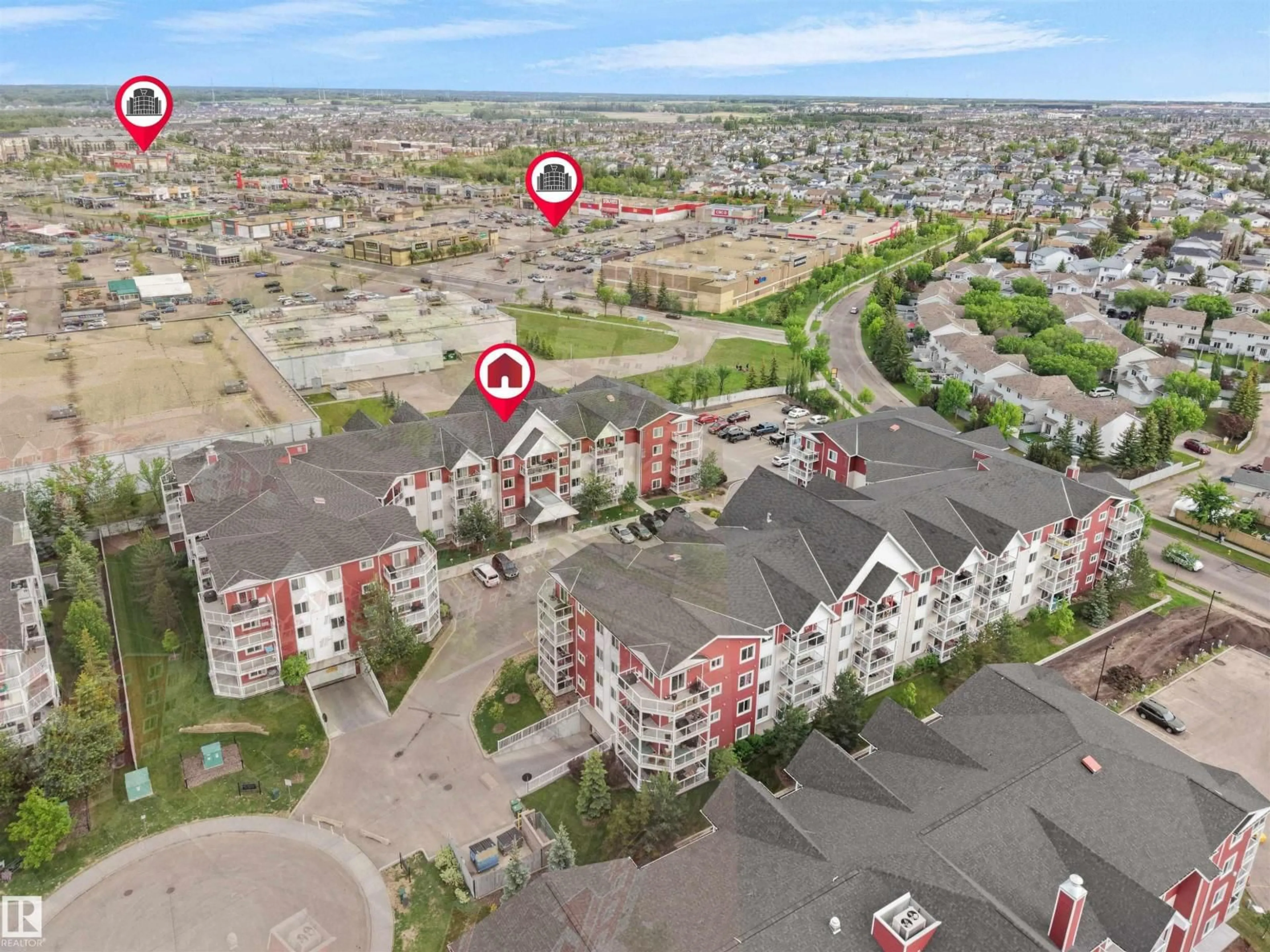 A pic from outside/outdoor area/front of a property/back of a property/a pic from drone, unknown for #415 - 2203 44 AVE NW, Edmonton Alberta T6T0T2