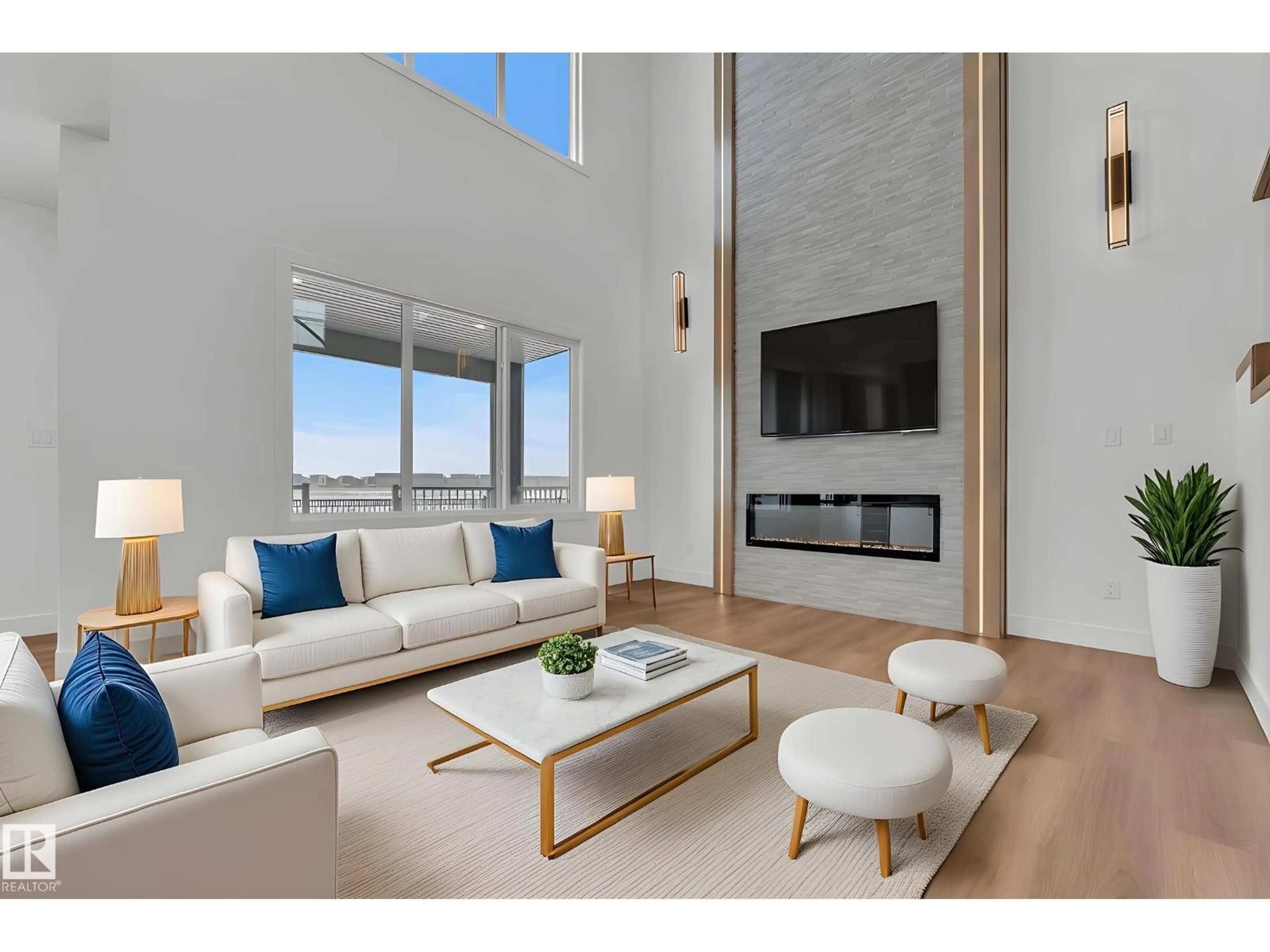 Living room with furniture, unknown for 501 CREEKSIDE BA, Leduc Alberta T9E1W4