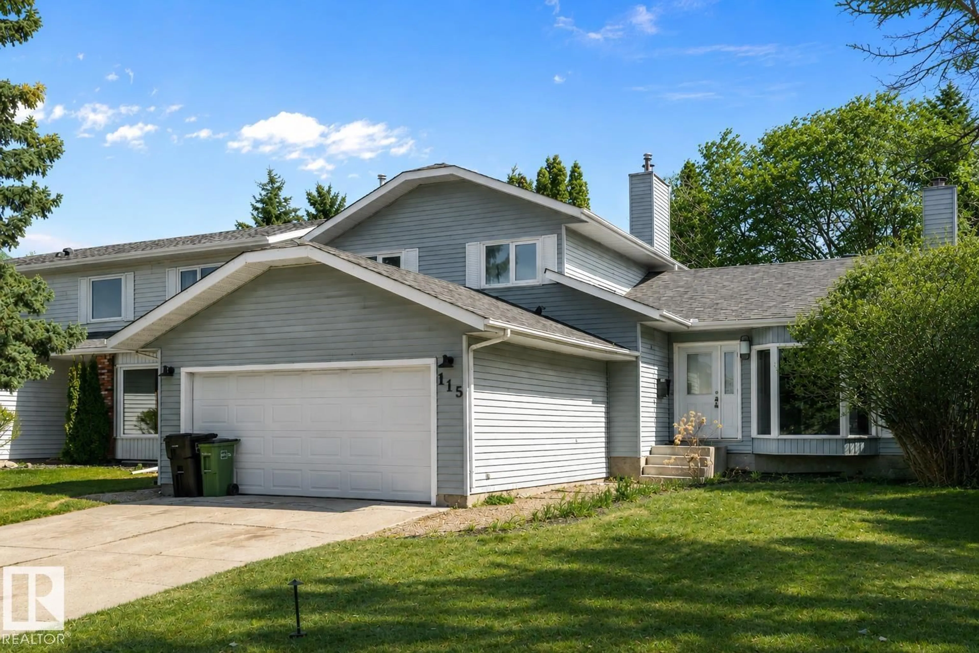 Home with vinyl exterior material, street for 115 WALKER RD, Edmonton Alberta T5T4C2