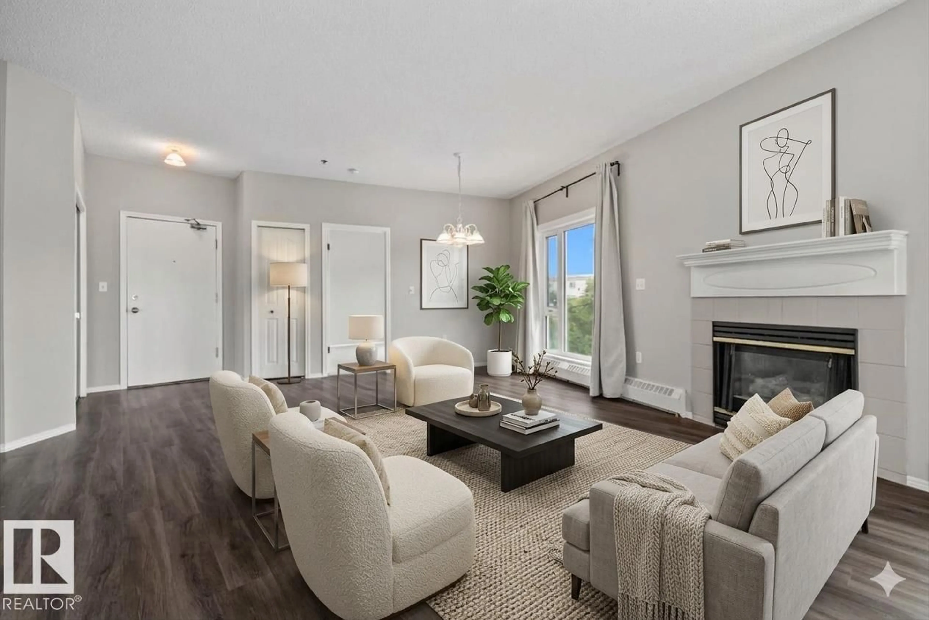 Living room with furniture, unknown for #306 - 10809 SASKATCHEWAN DR NW, Edmonton Alberta T6E4S5