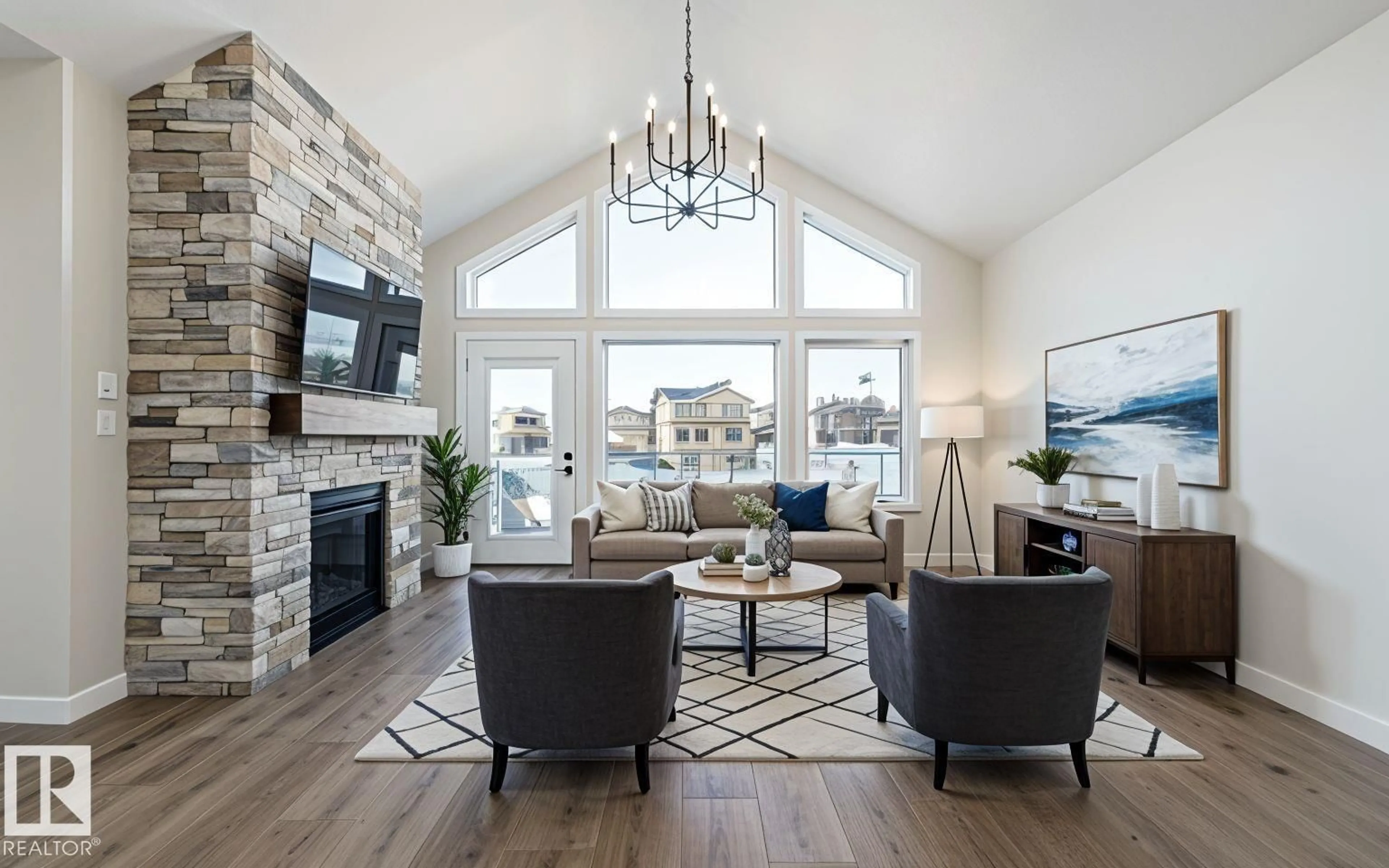Living room with furniture, unknown for 110 LILAC CL, Leduc Alberta T9E1R3