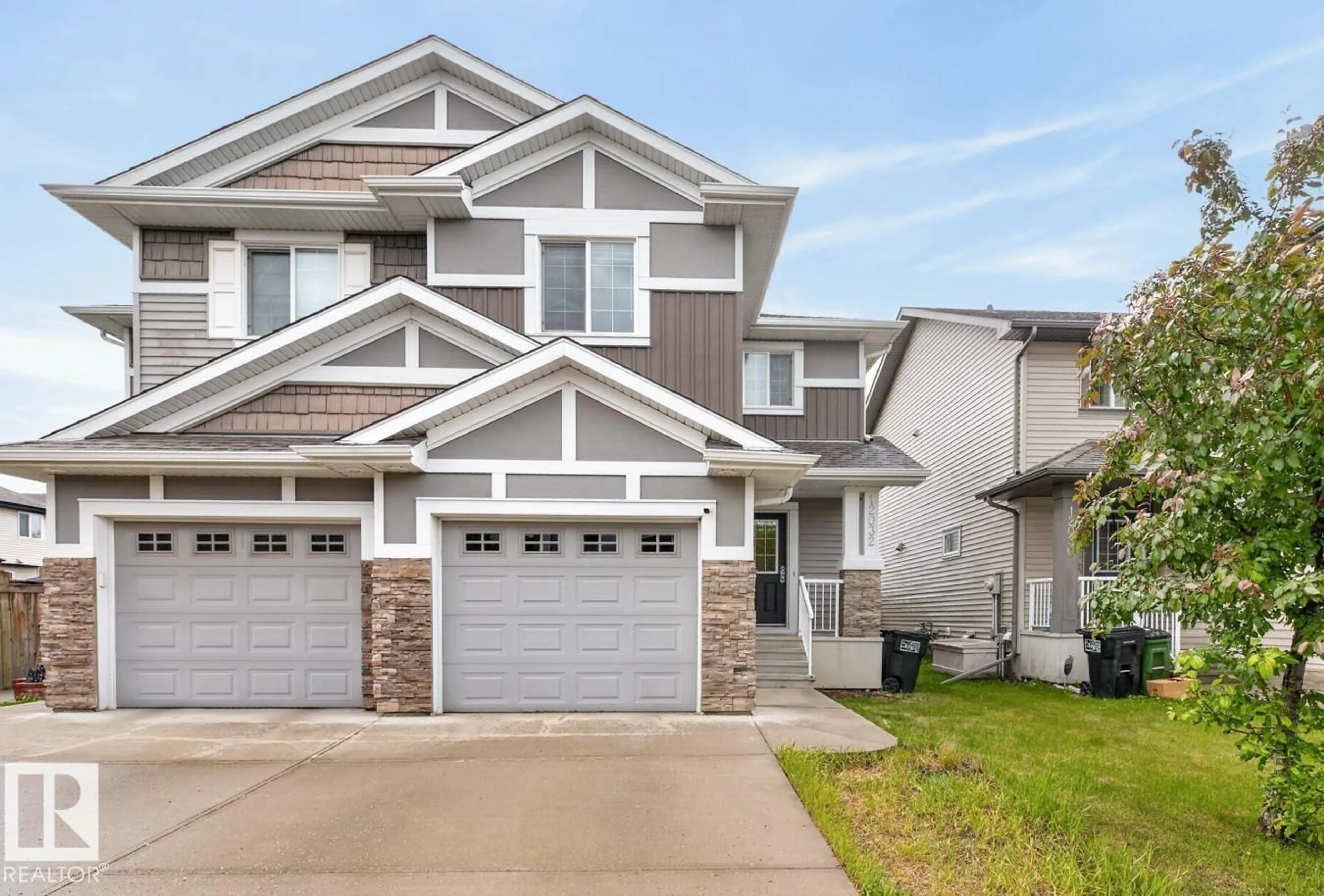 Home with vinyl exterior material, street for NW - 12032 167B AV, Edmonton Alberta T5X0G6