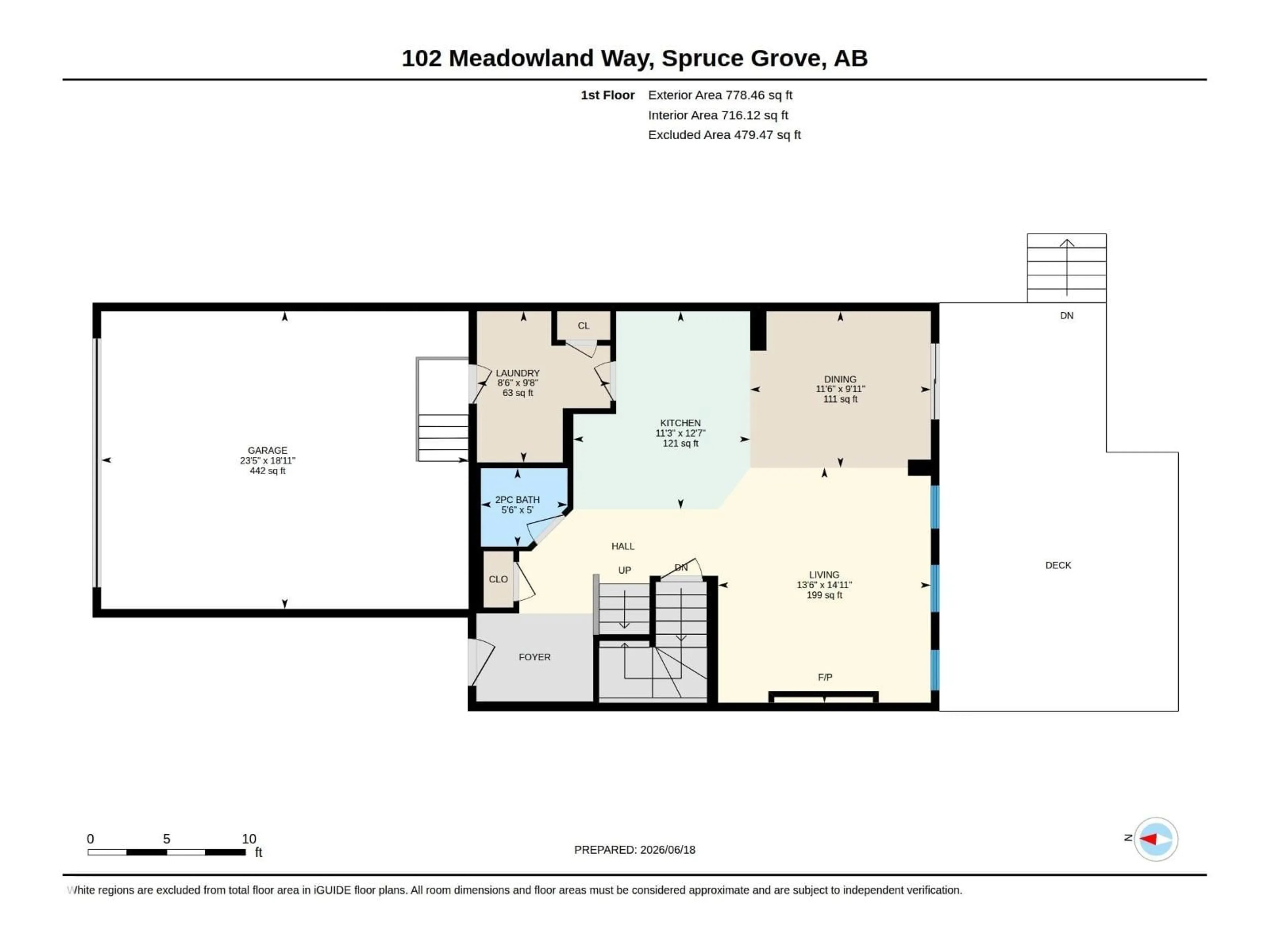 Floor plan for 102 MEADOWLAND WY, Spruce Grove Alberta T7X0S4