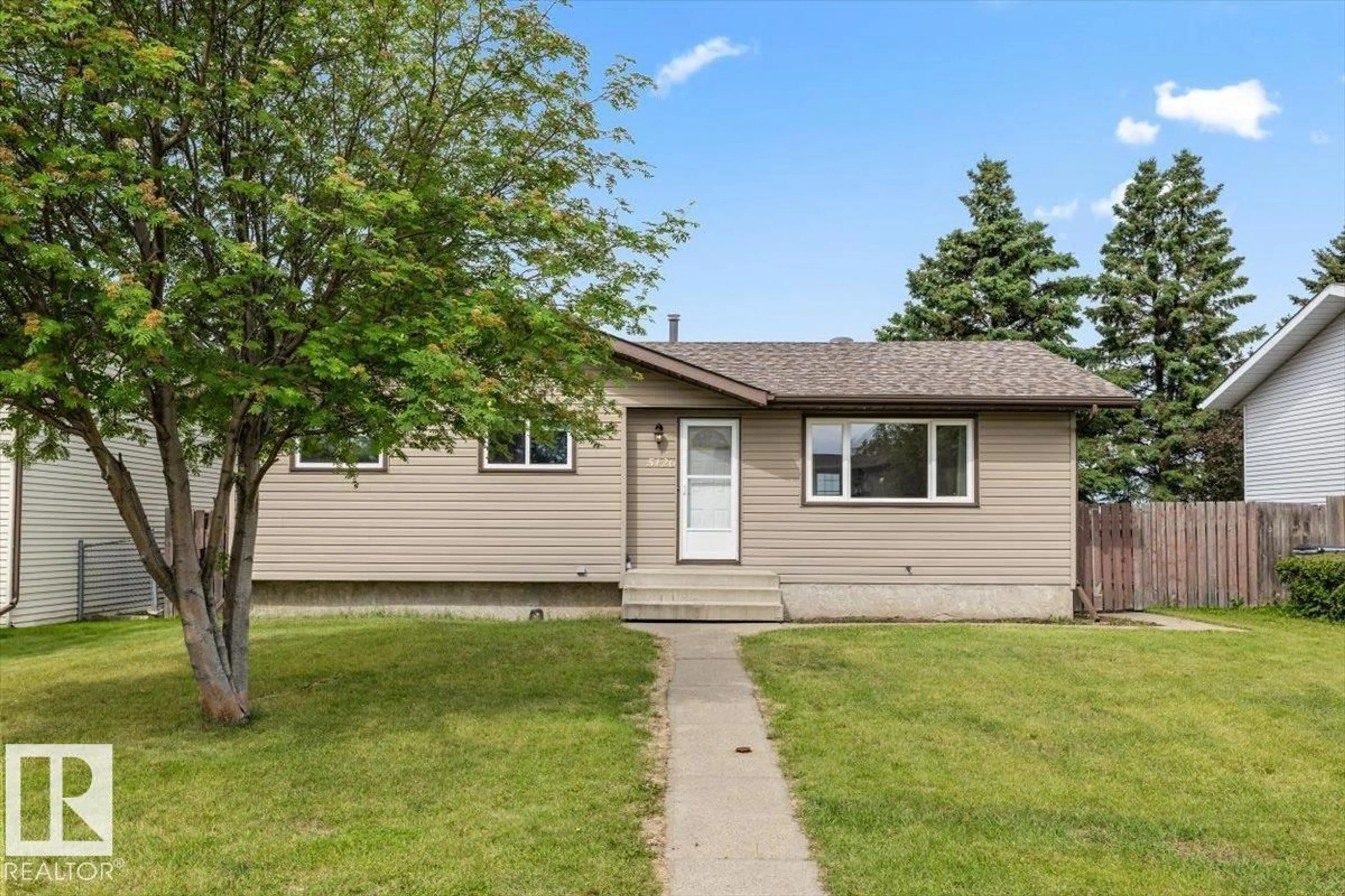 Home with vinyl exterior material, street for 5126 53 STREET, Legal Alberta T0G1L0