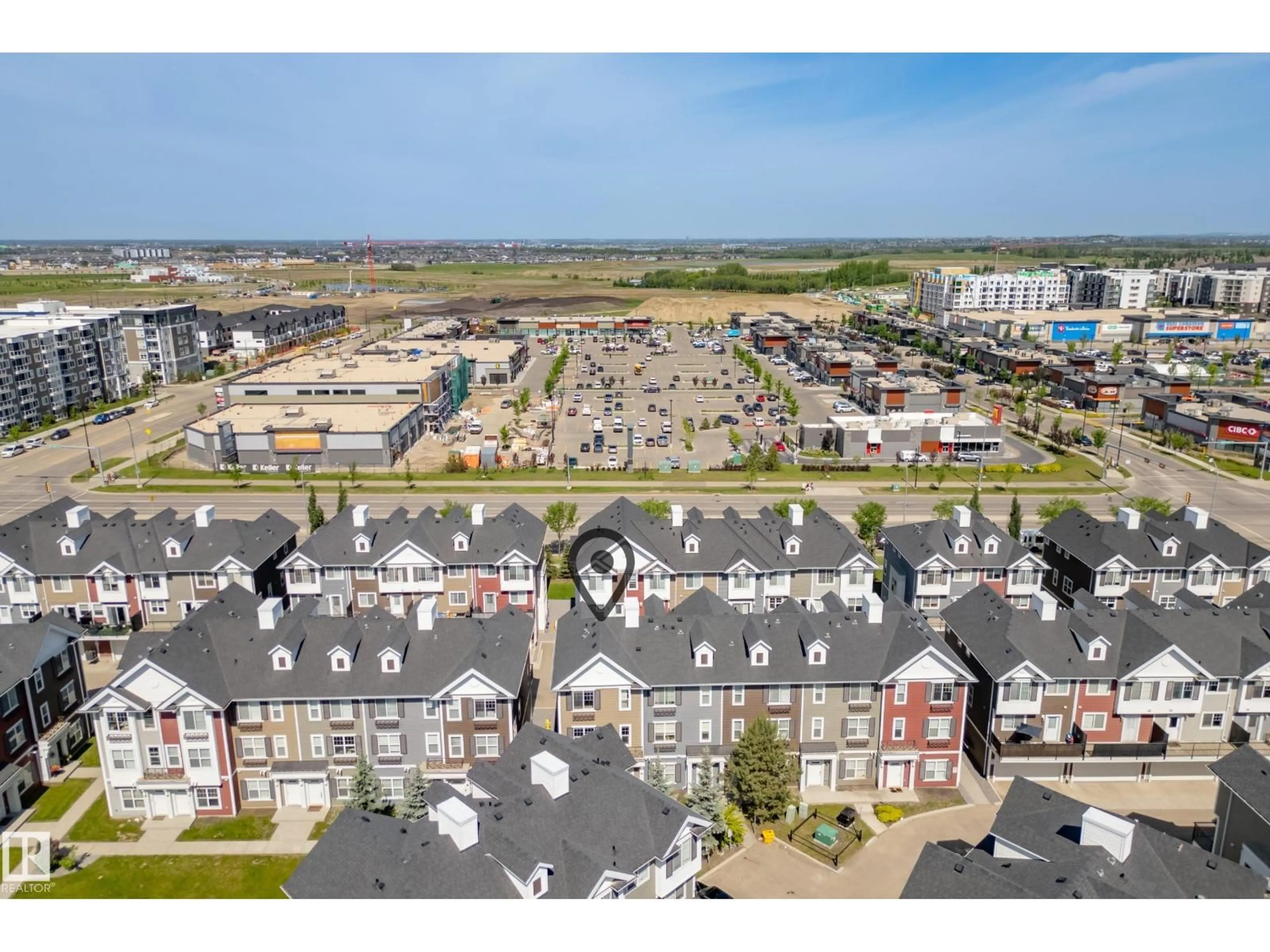 A pic from outside/outdoor area/front of a property/back of a property/a pic from drone, city buildings view from balcony for #82 - 2803 JAMES MOWATT TRAIL, Edmonton Alberta T6W2P5