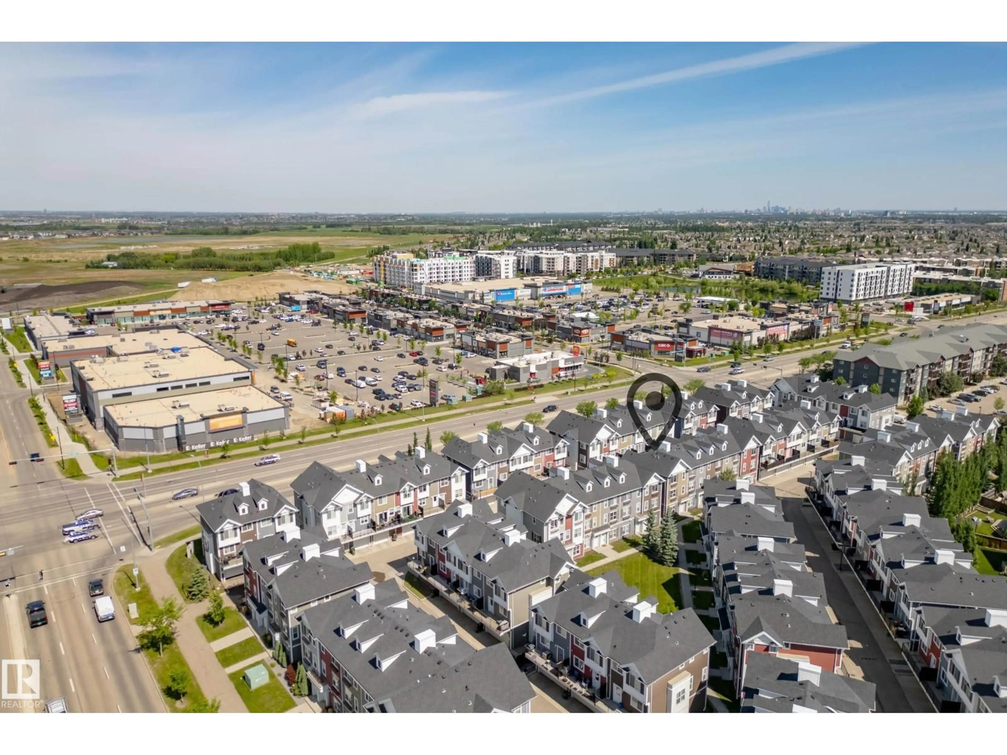 A pic from outside/outdoor area/front of a property/back of a property/a pic from drone, street for #82 - 2803 JAMES MOWATT TRAIL, Edmonton Alberta T6W2P5