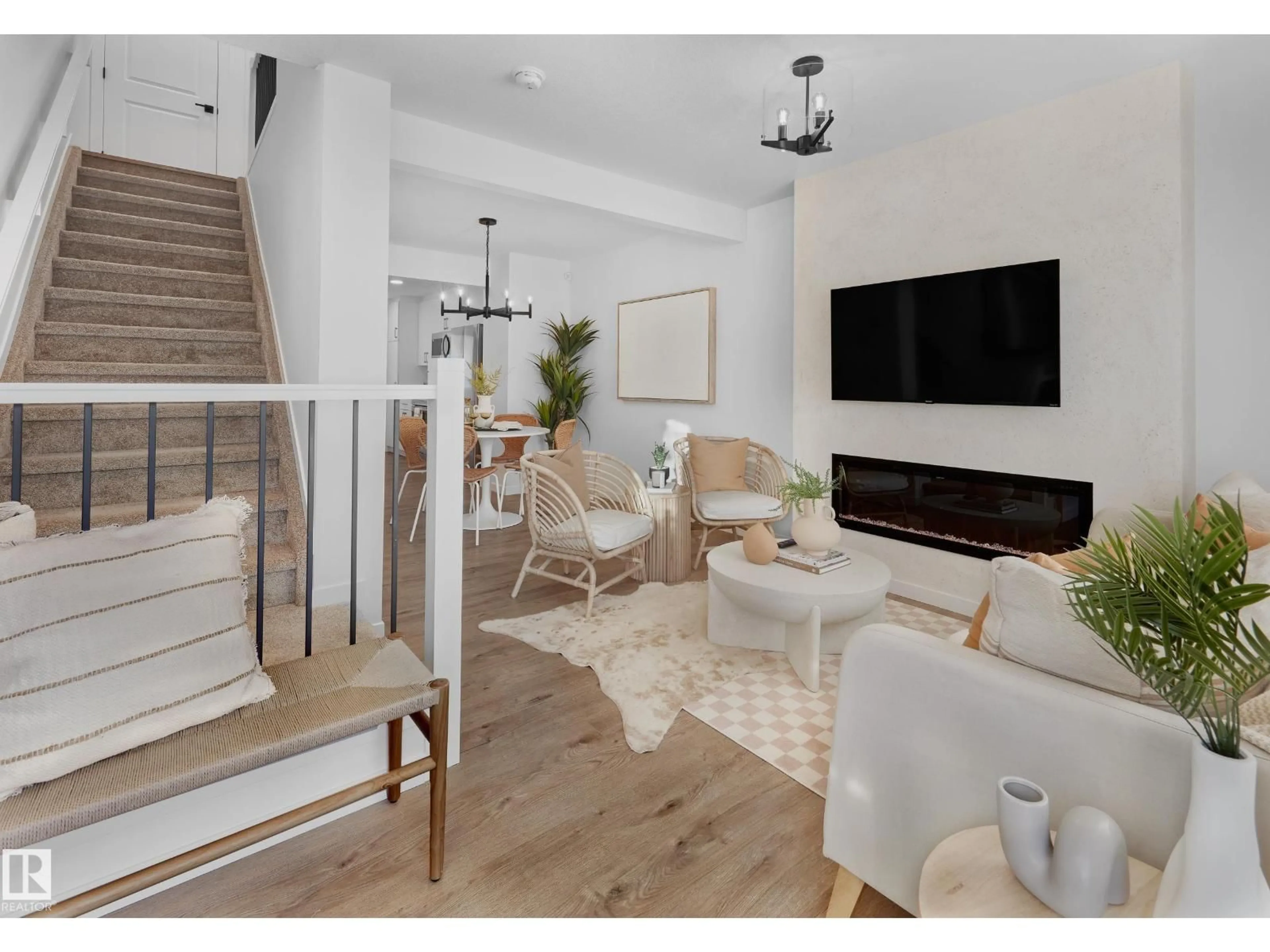 Living room with furniture, unknown for 18 - 3705 141 ST, Edmonton Alberta T6W5M9