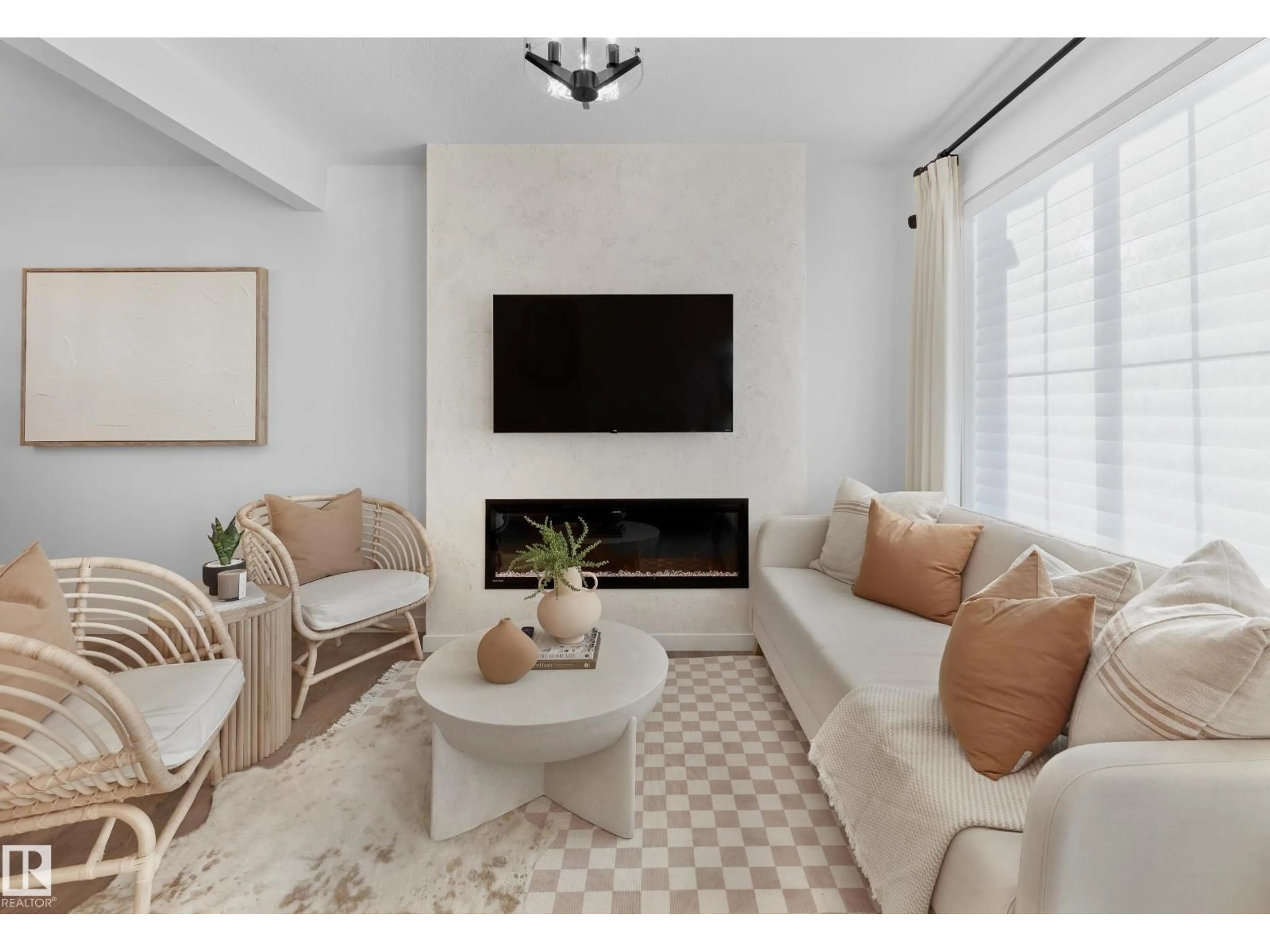 Living room with furniture, unknown for 18 - 3705 141 ST, Edmonton Alberta T6W5M9