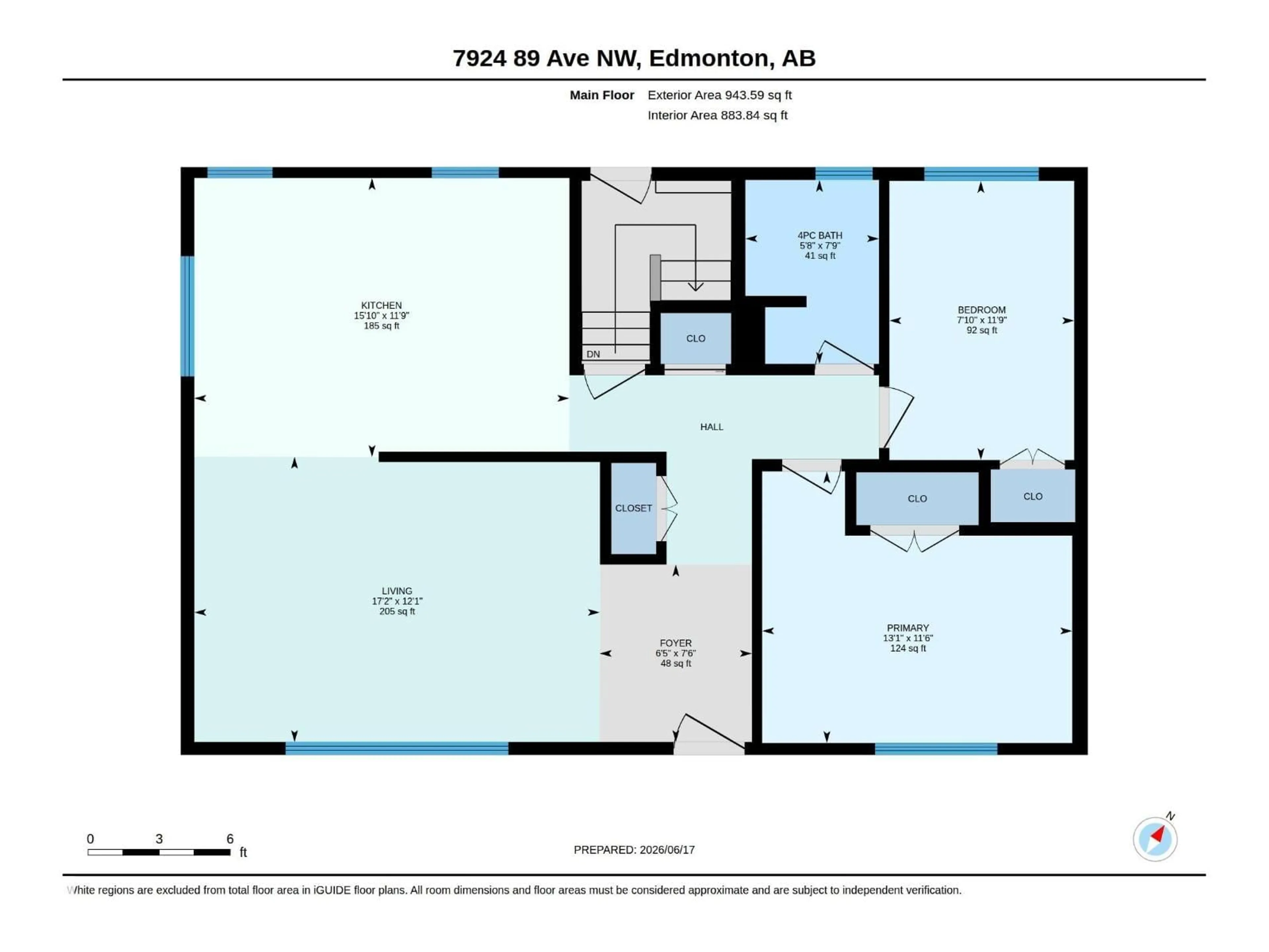 Floor plan for 7924 89 AV, Edmonton Alberta T6C1N5