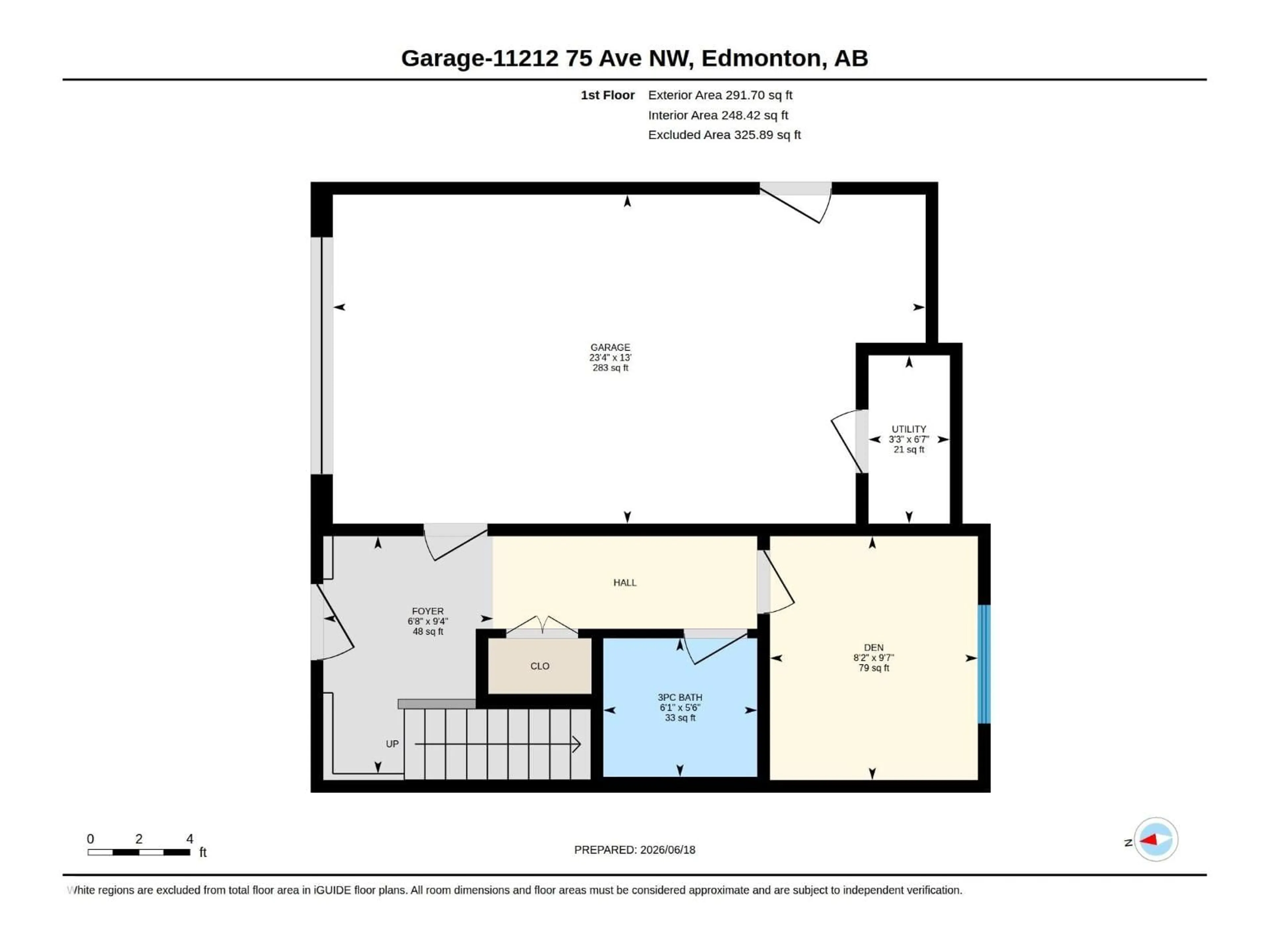 Floor plan for NW - 11212 75 AV, Edmonton Alberta T6G0H3