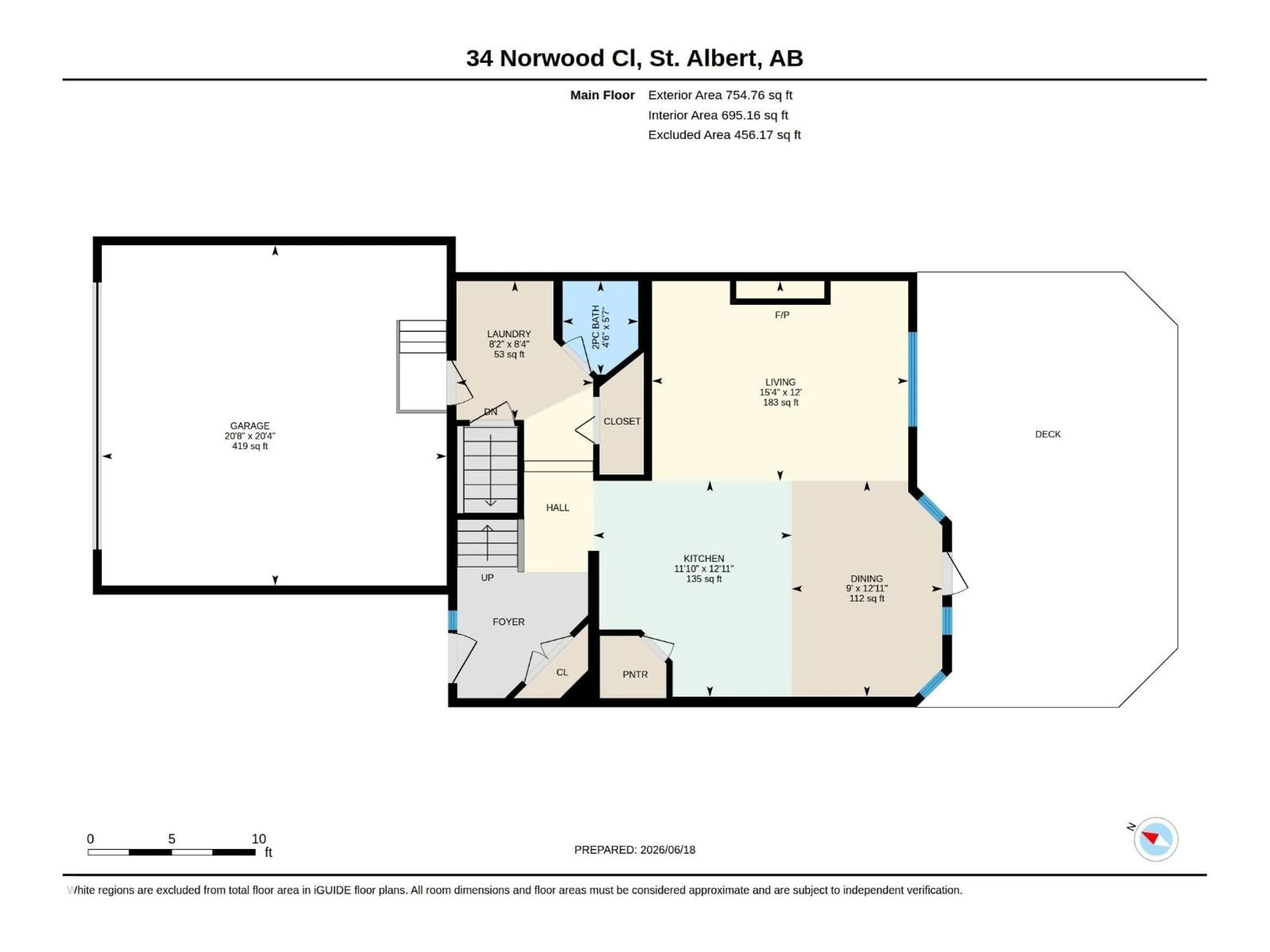 Floor plan for 34 NORWOOD CL, St. Albert Alberta T8N3Y9
