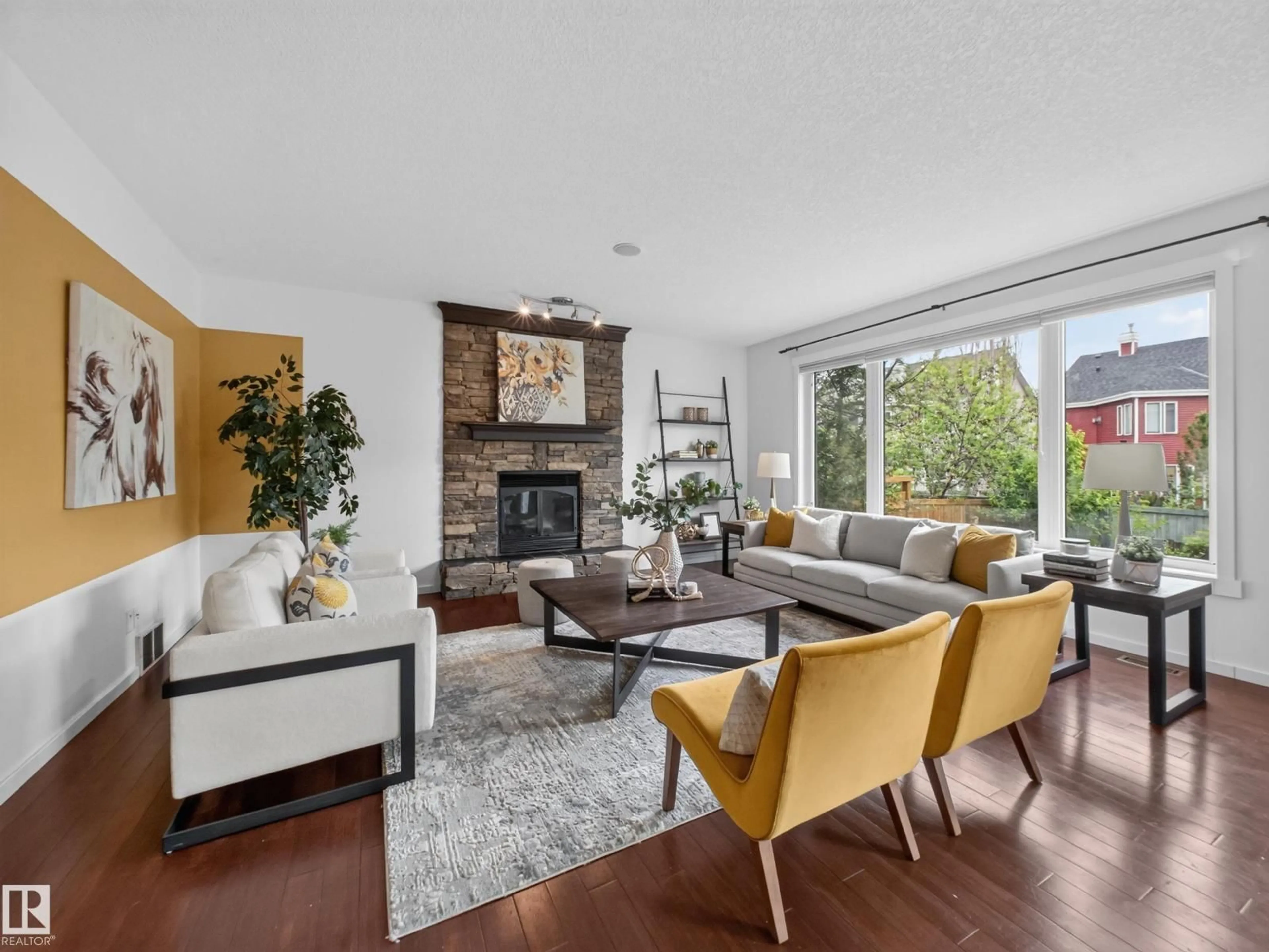 Living room with furniture, unknown for SW - 205 SHEPPARD CO, Edmonton Alberta T6X1B3
