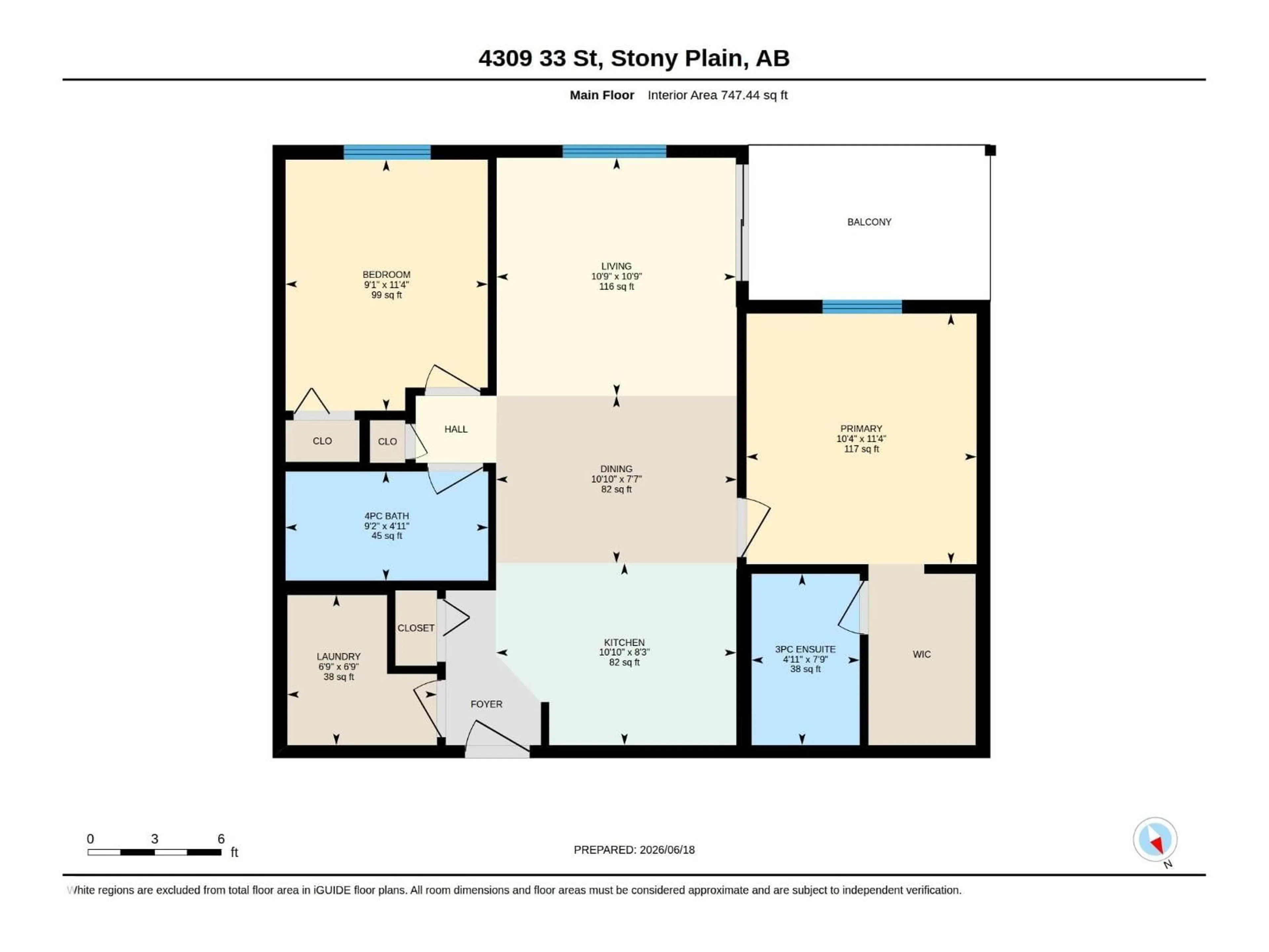 Floor plan for 330 4309 33 ST, Stony Plain Alberta T7Z0C4