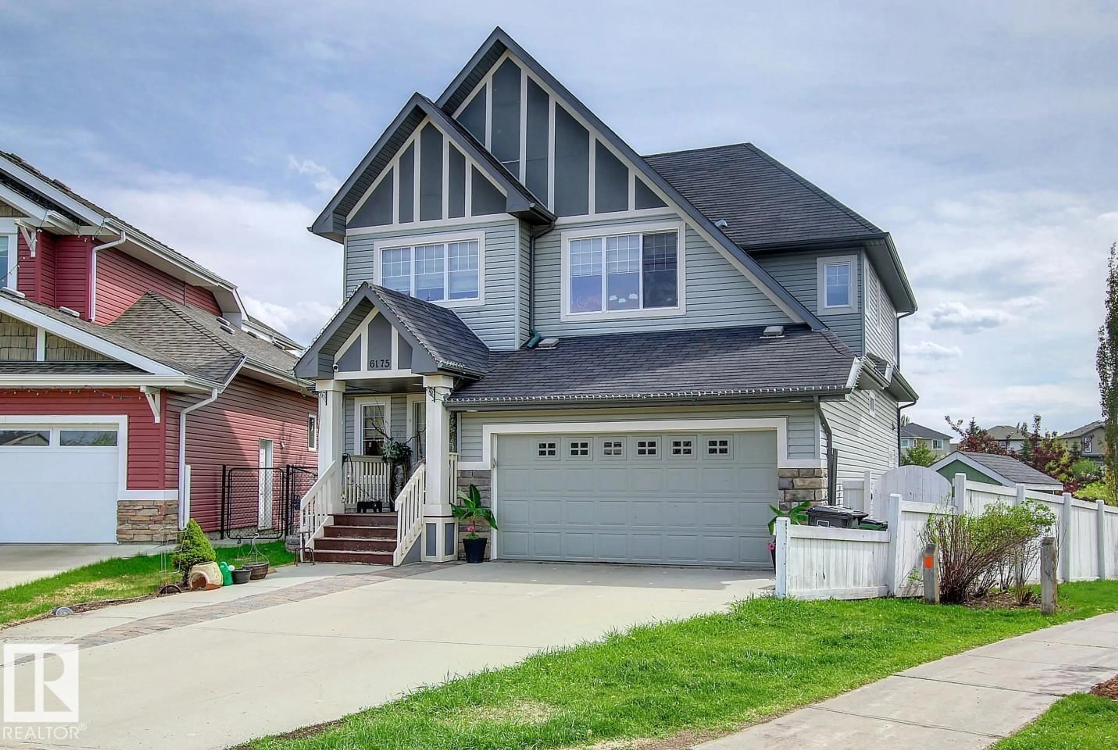 Home with vinyl exterior material, street for 6175 STINSON WY, Edmonton Alberta T6R0K3