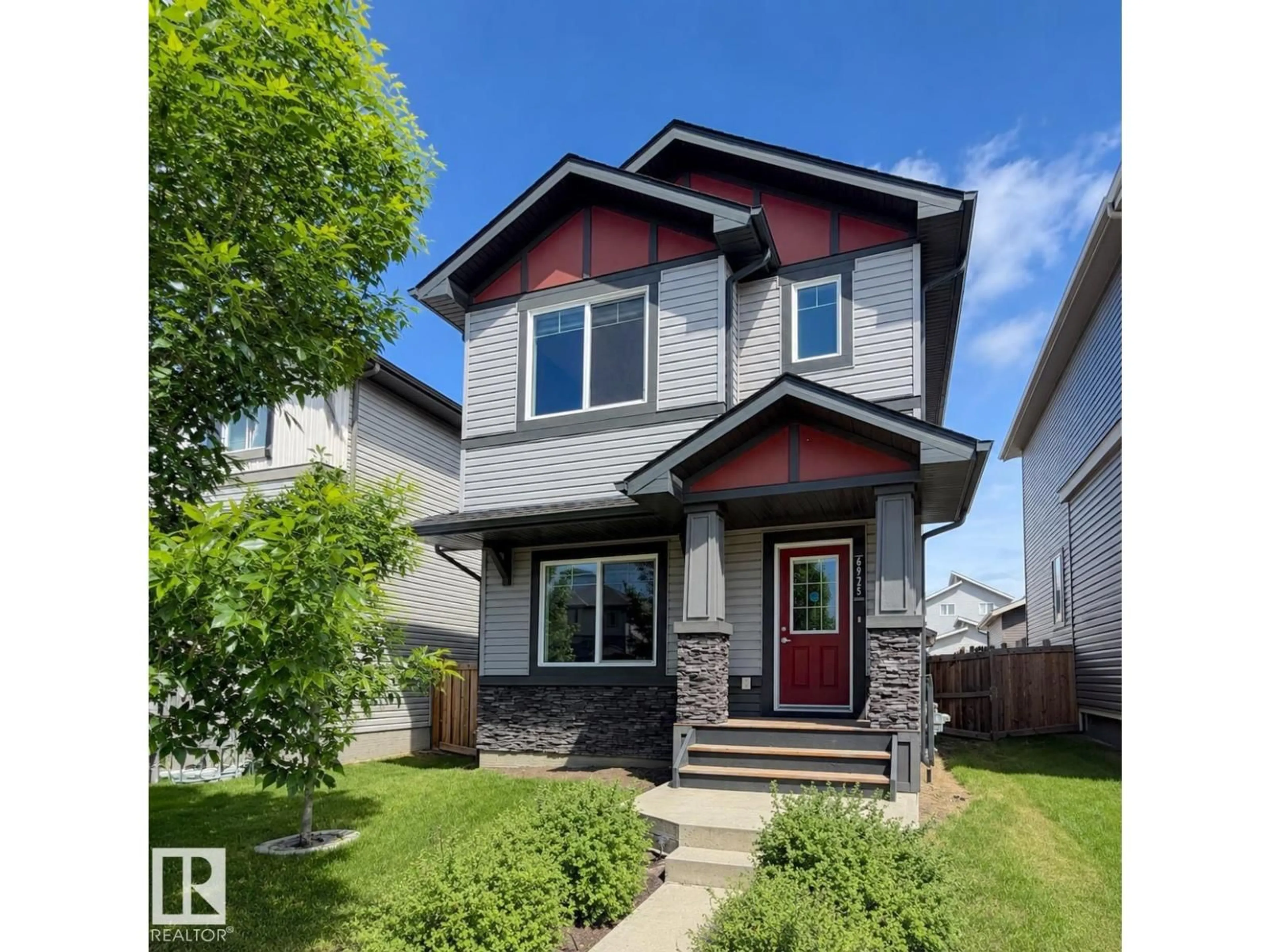 Home with vinyl exterior material, street for SW - 6925 CARDINAL WD, Edmonton Alberta T6W2Y3