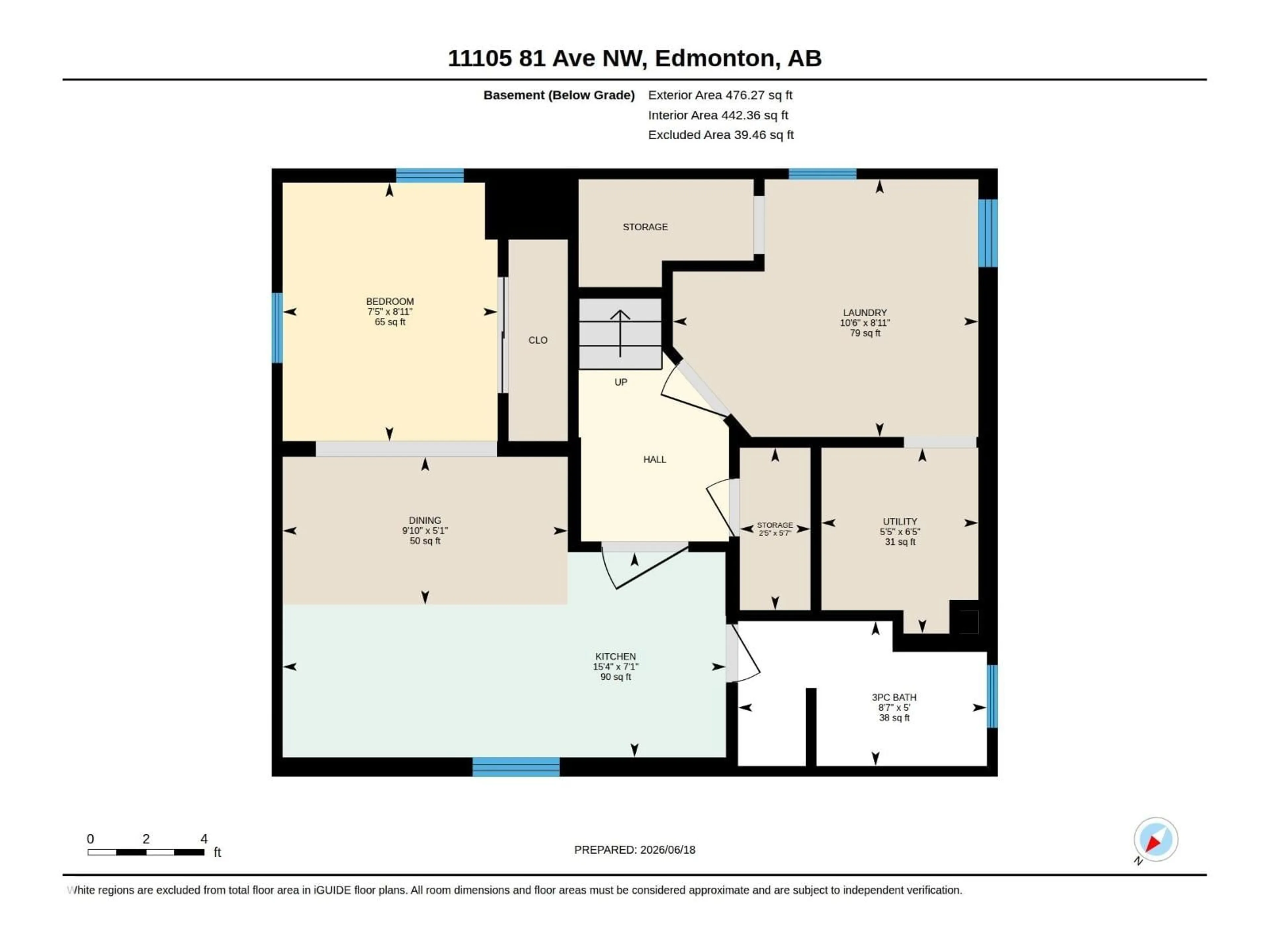 Floor plan for 11105 81 AV, Edmonton Alberta T6G0S6