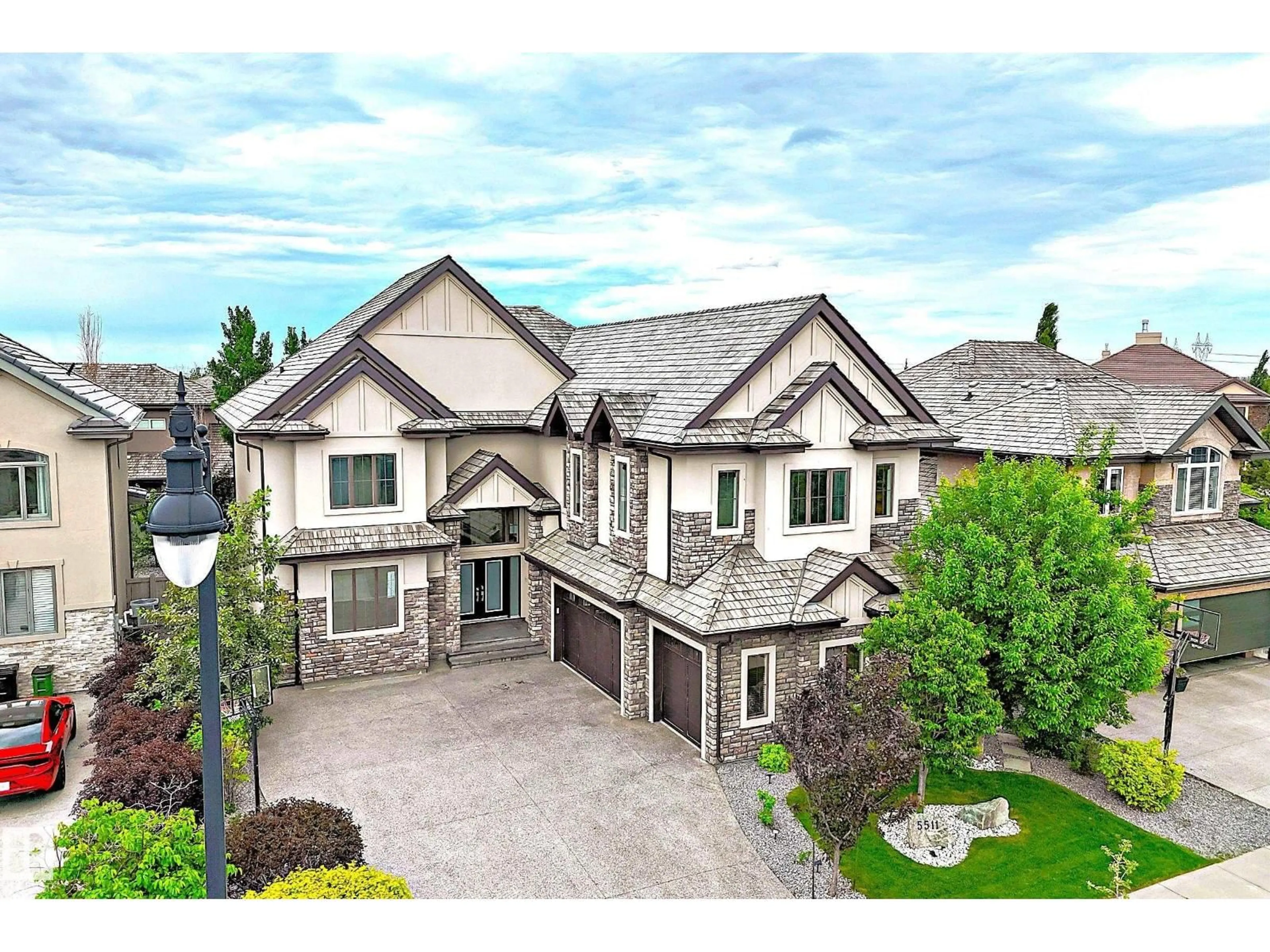 A pic from outside/outdoor area/front of a property/back of a property/a pic from drone, street for 5511 MCLUHAN BLUFF BL, Edmonton Alberta T6R0J4