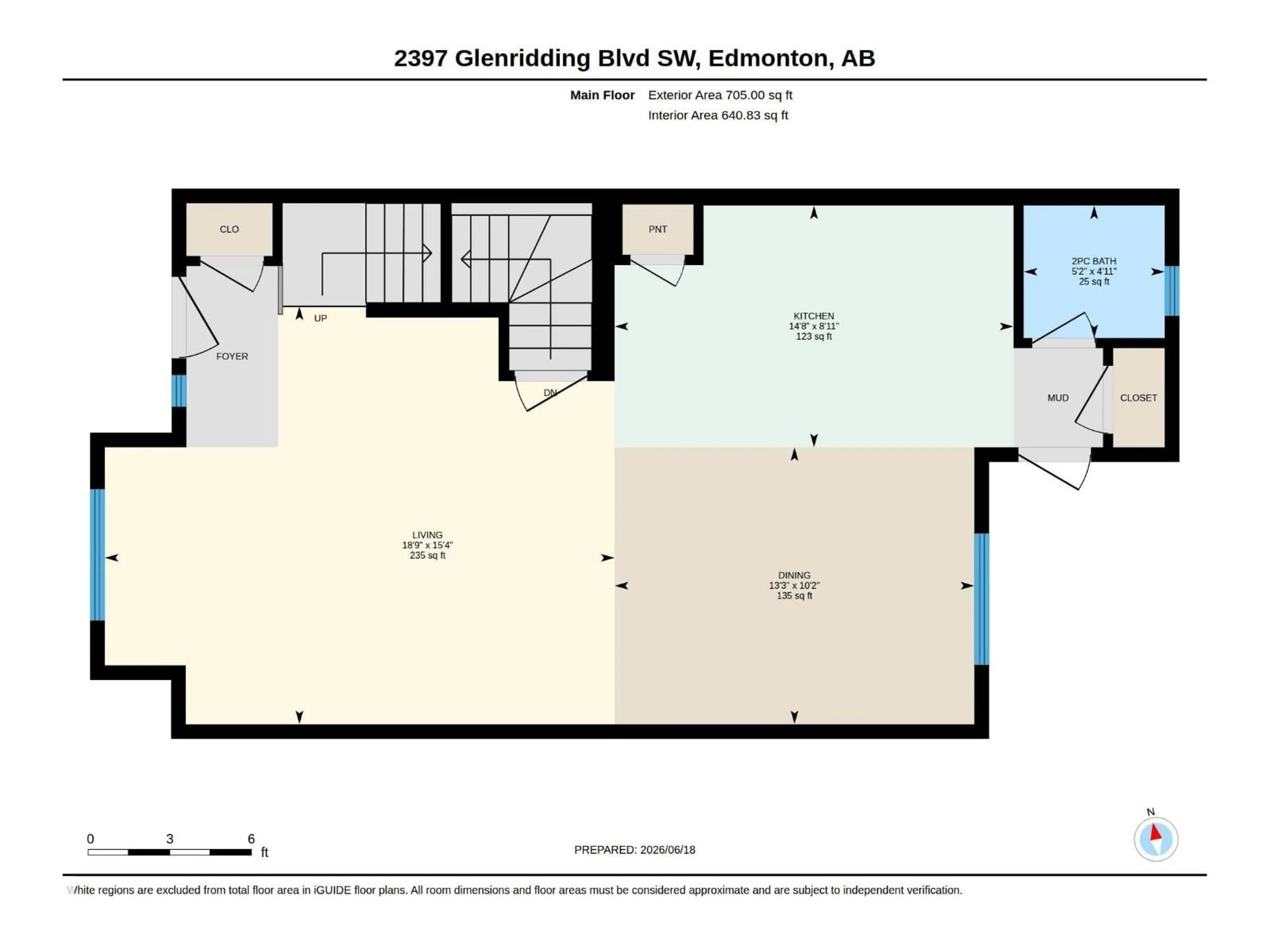 Floor plan for 2397 GLENRIDDING BV, Edmonton Alberta T6W2W7