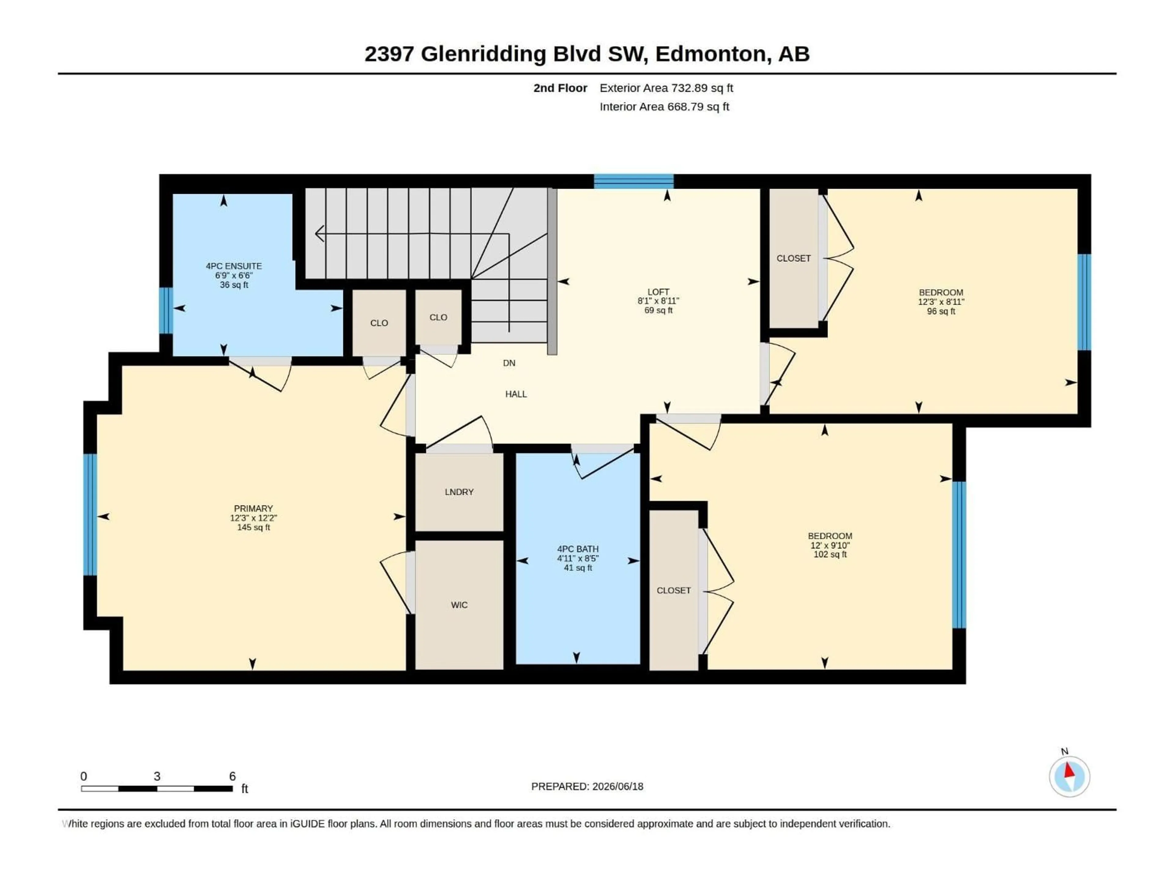Floor plan for 2397 GLENRIDDING BV, Edmonton Alberta T6W2W7