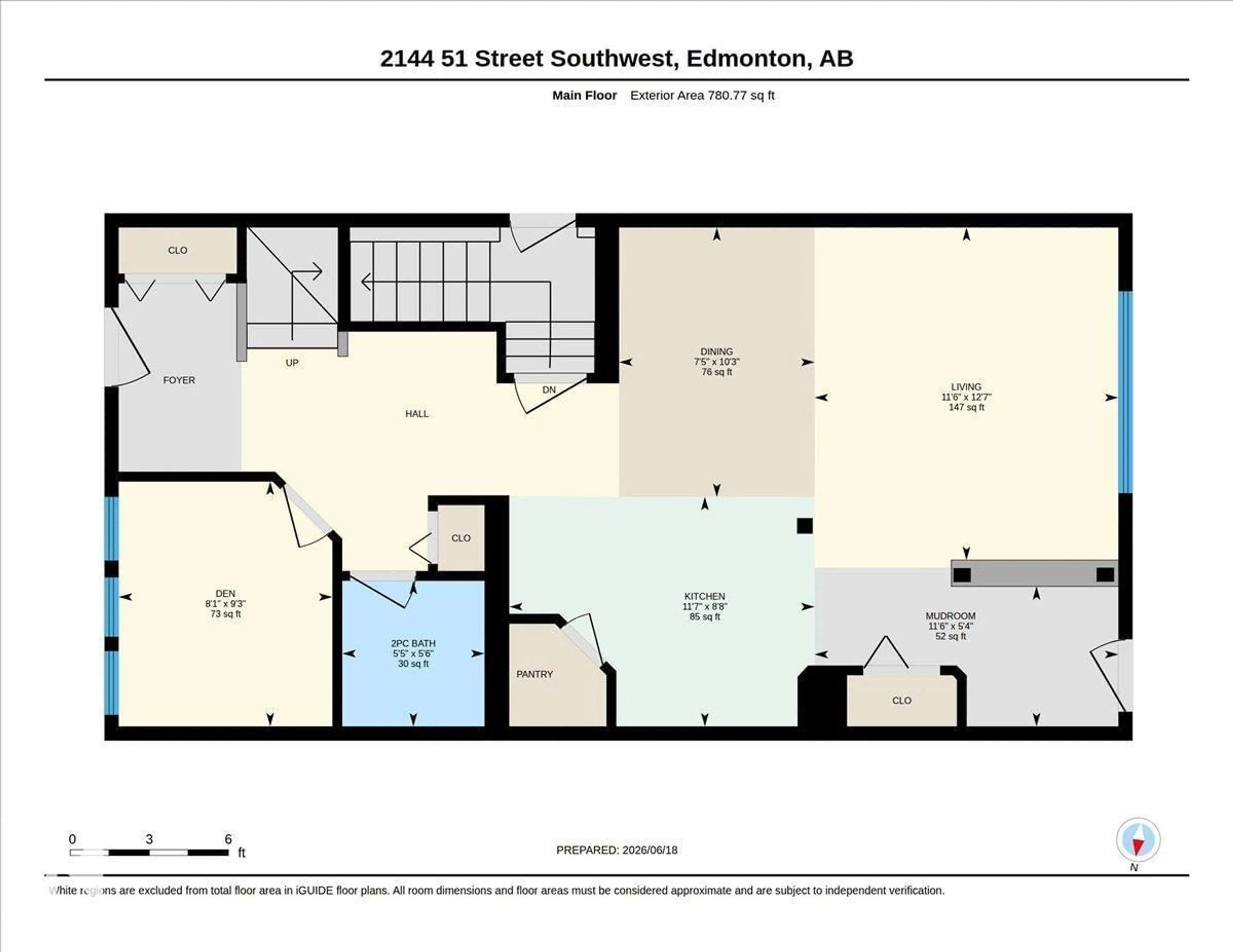 Floor plan for 2144 51 ST, Edmonton Alberta T6X2W1