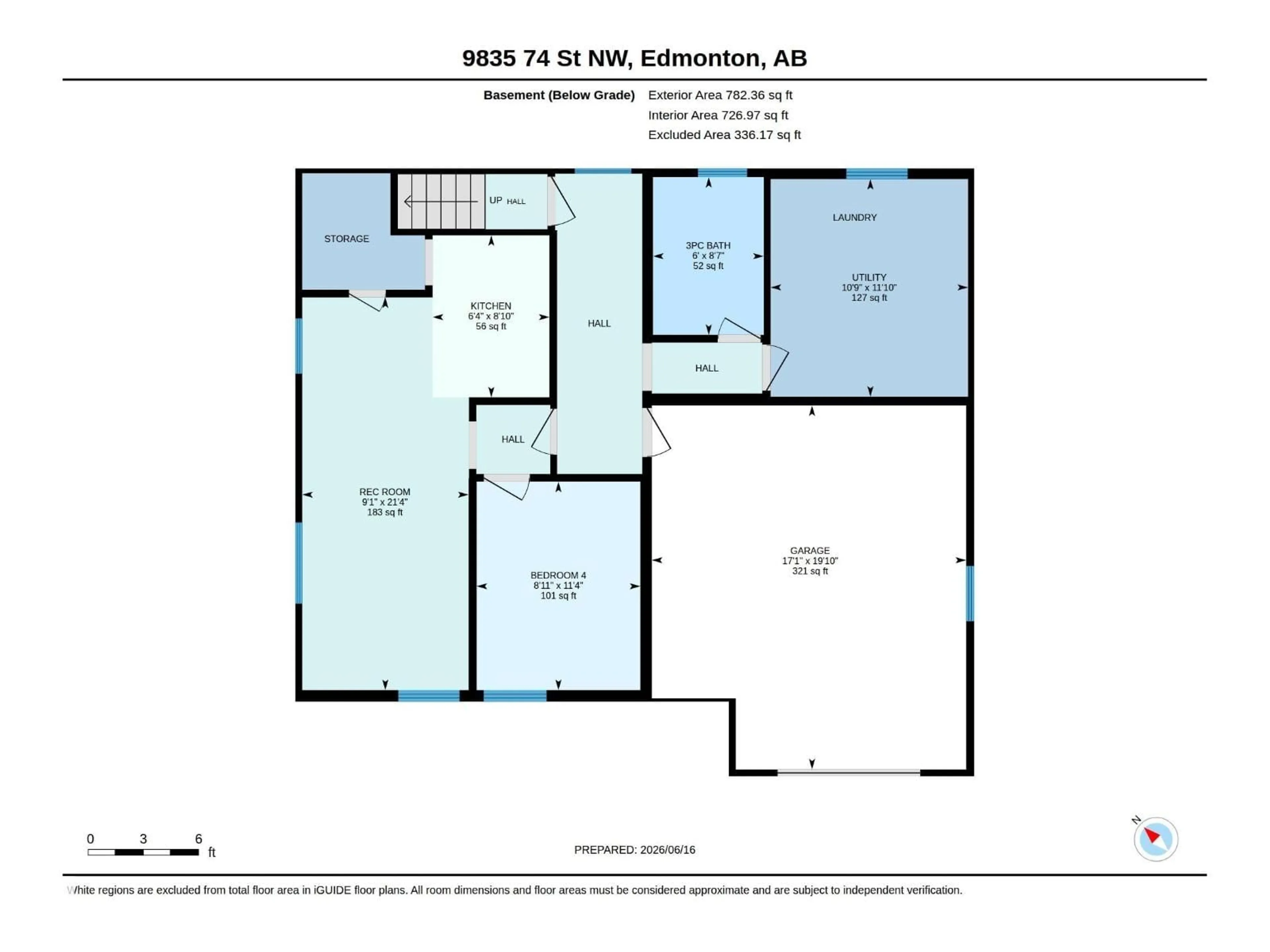 Floor plan for 9835 74 ST, Edmonton Alberta T6A2X6