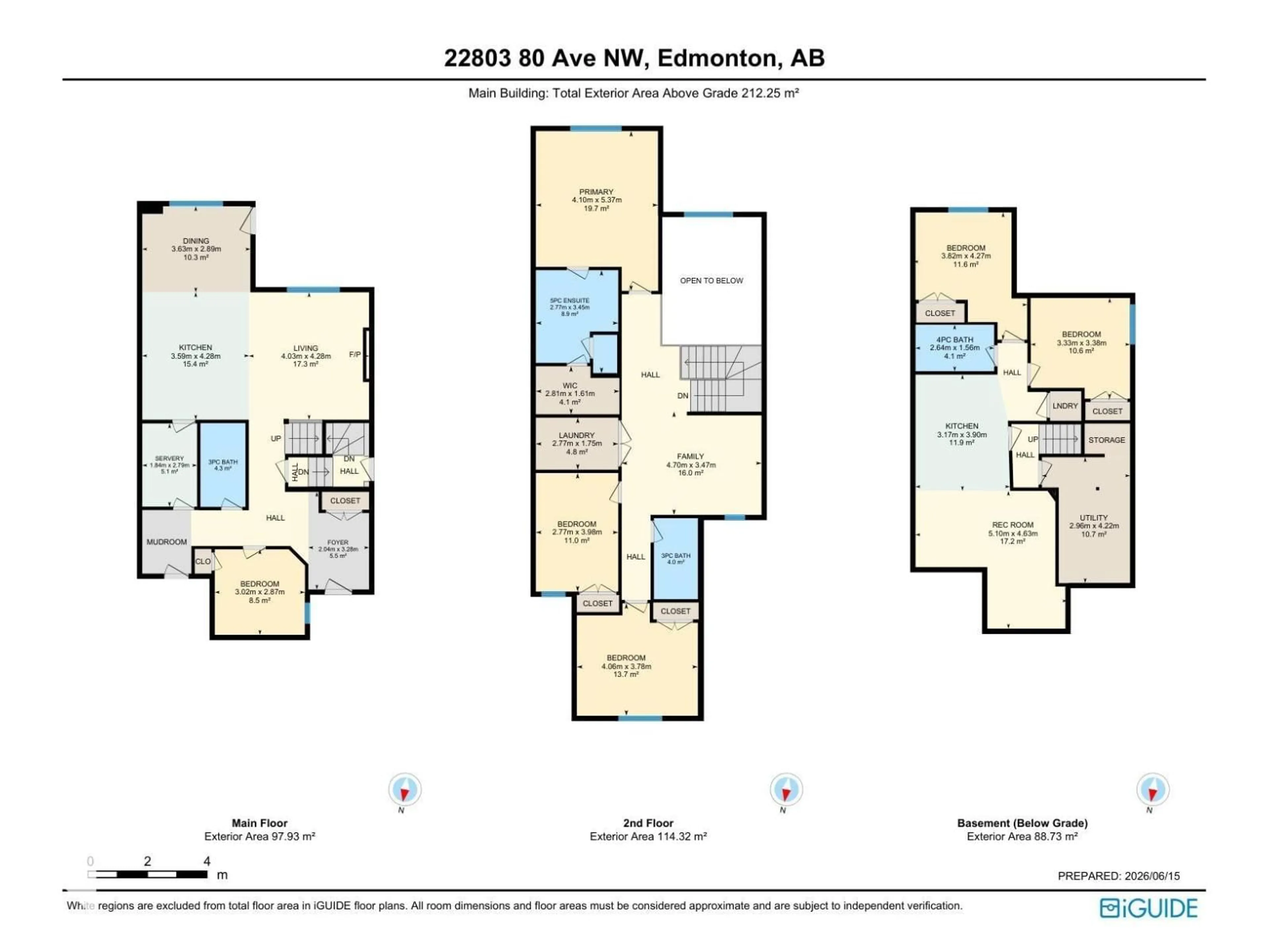 Floor plan for 22803 80 AV, Edmonton Alberta T5T7X8