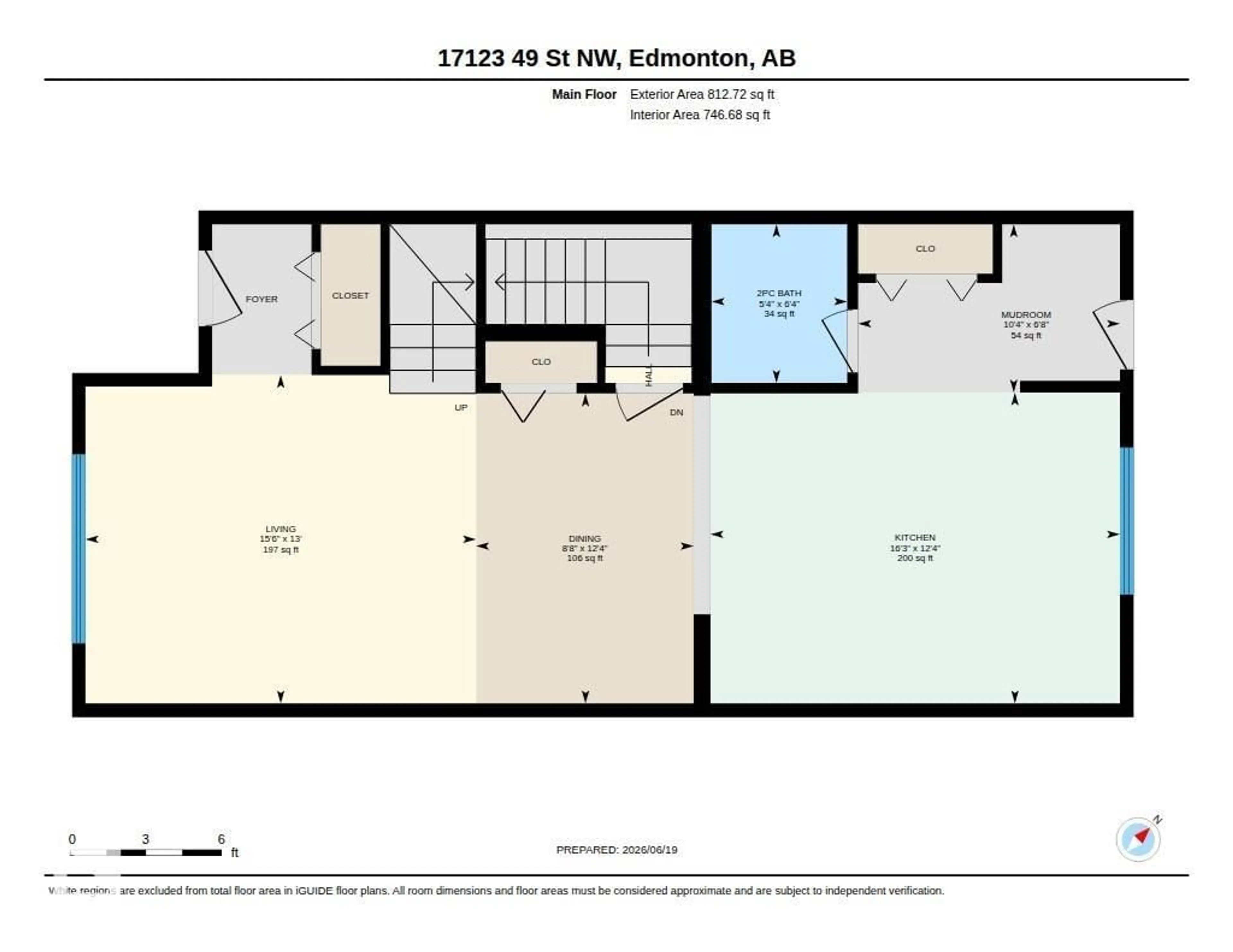 Floor plan for NW - 17123 49 ST, Edmonton Alberta T5Y3P6