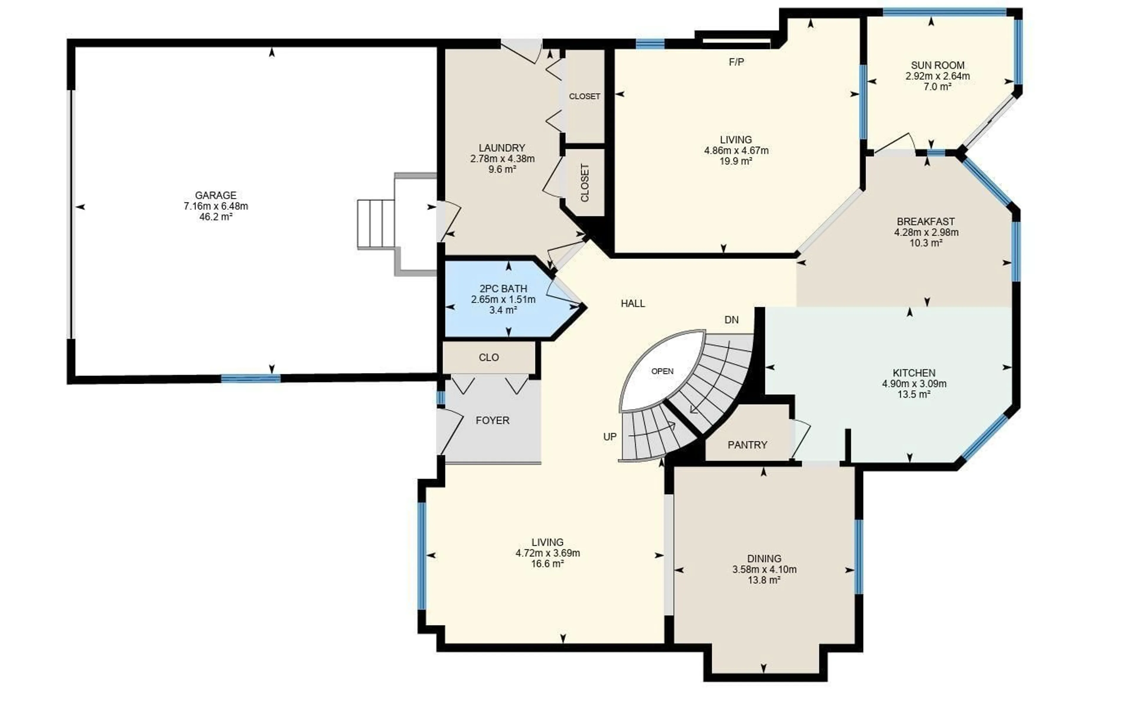 Floor plan for 582 BUCHANAN RD, Edmonton Alberta T6R1Z7