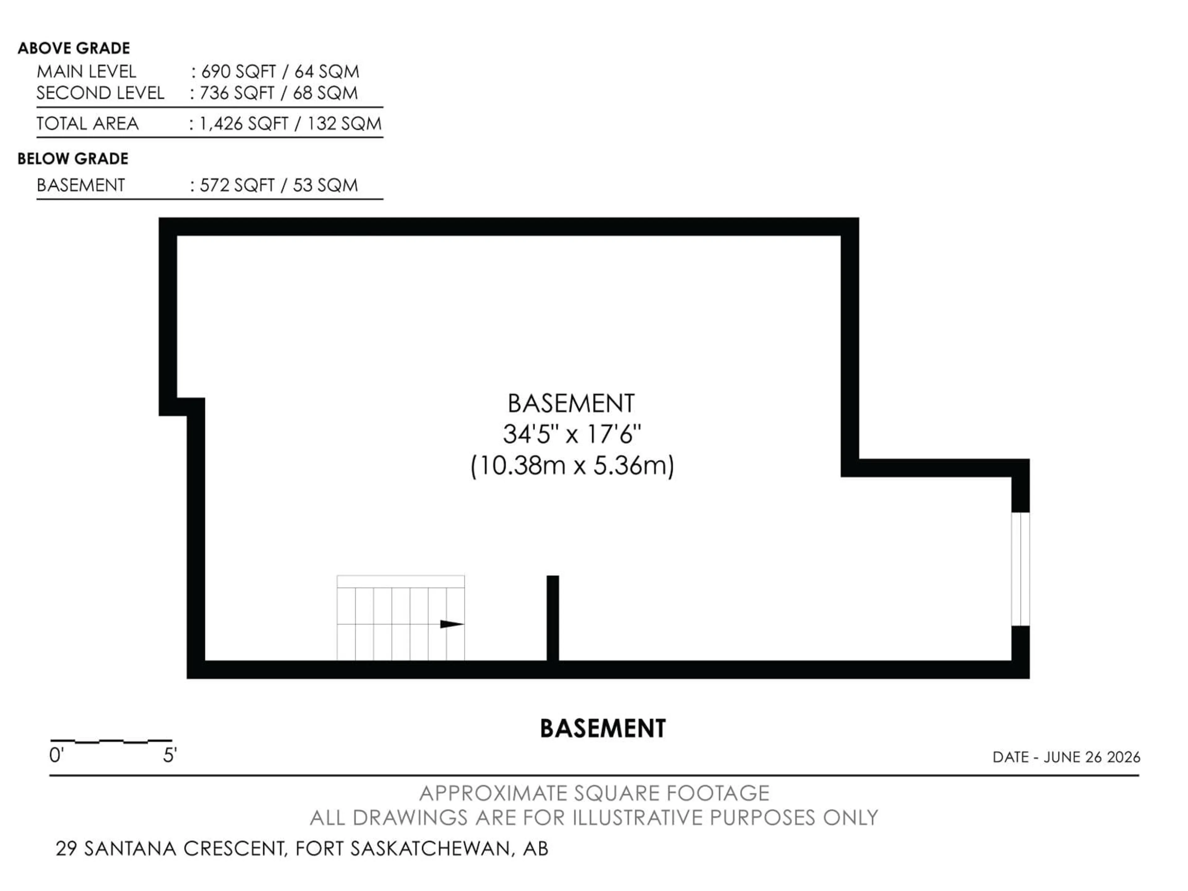 Floor plan for 29 SANTANA, Fort Saskatchewan Alberta T8L0N7